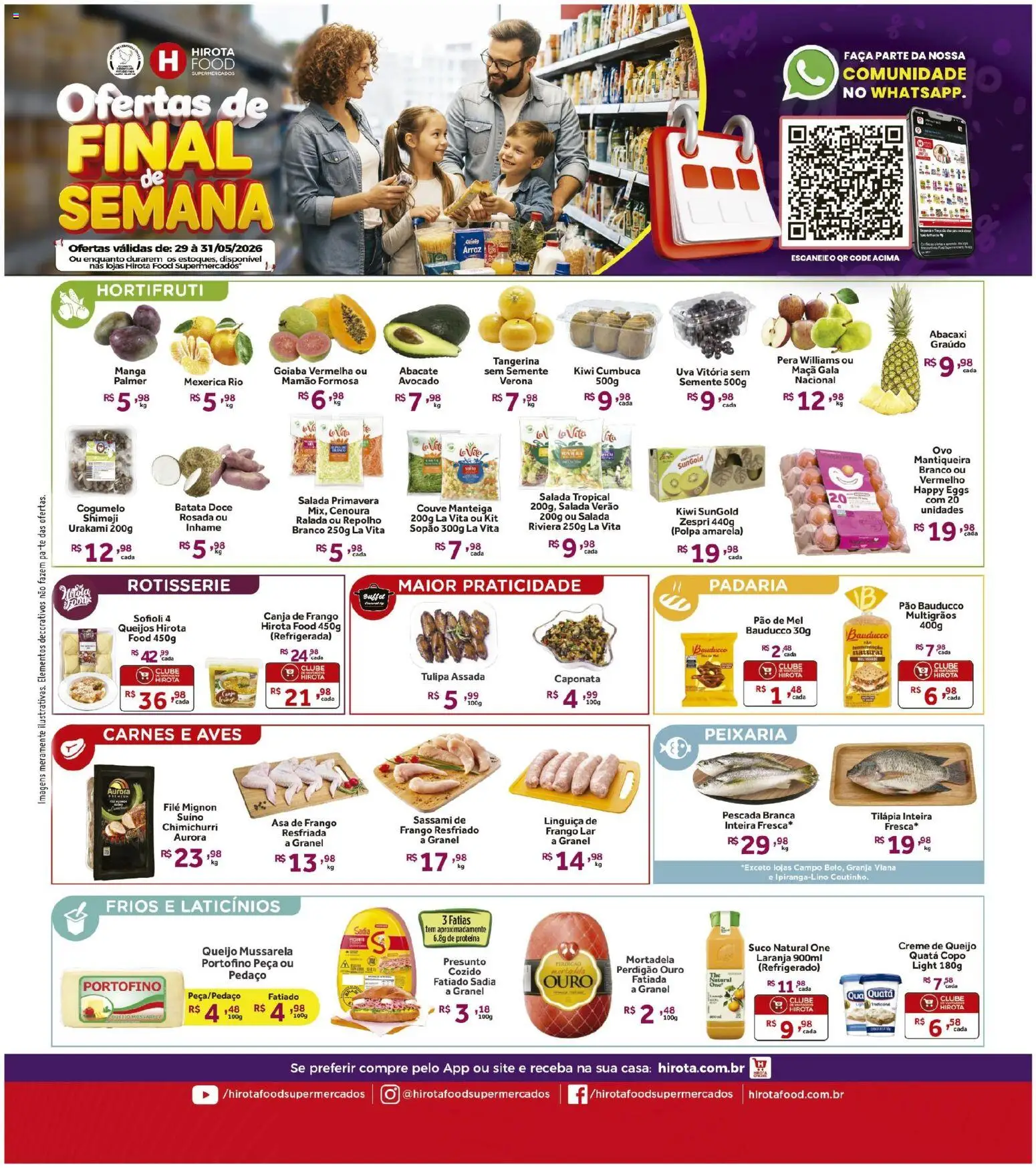 Hirota Food Folheto - válido de 29.05.2026 | Página: 1 | Produtos: Mexerica, Asa de frango, Manteiga, Batata