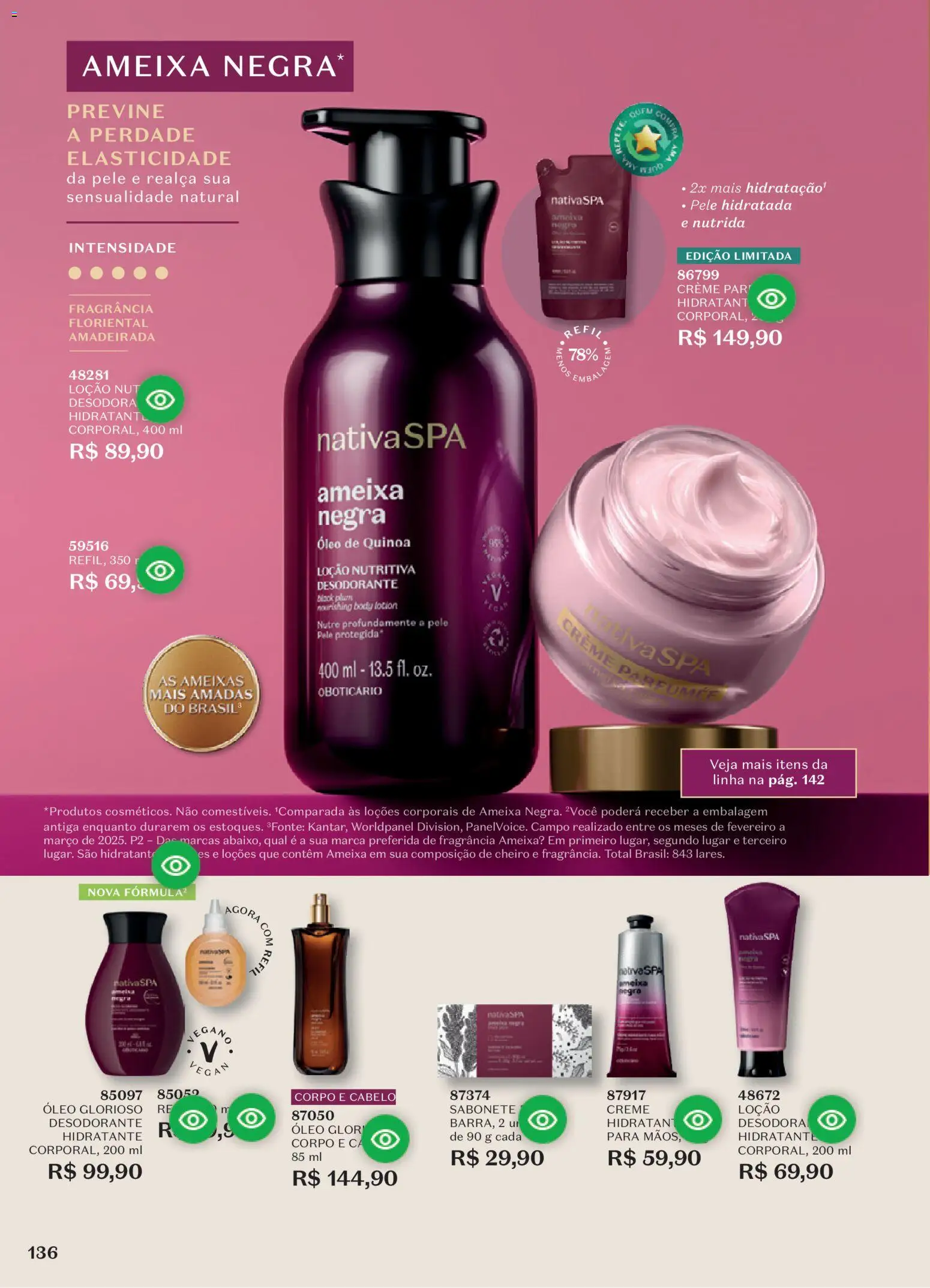 O Boticário Folheto - válido de 10/08/2026 | Página: 140 | Produtos: Ameixas, Óleo, Creme, Sabonete
