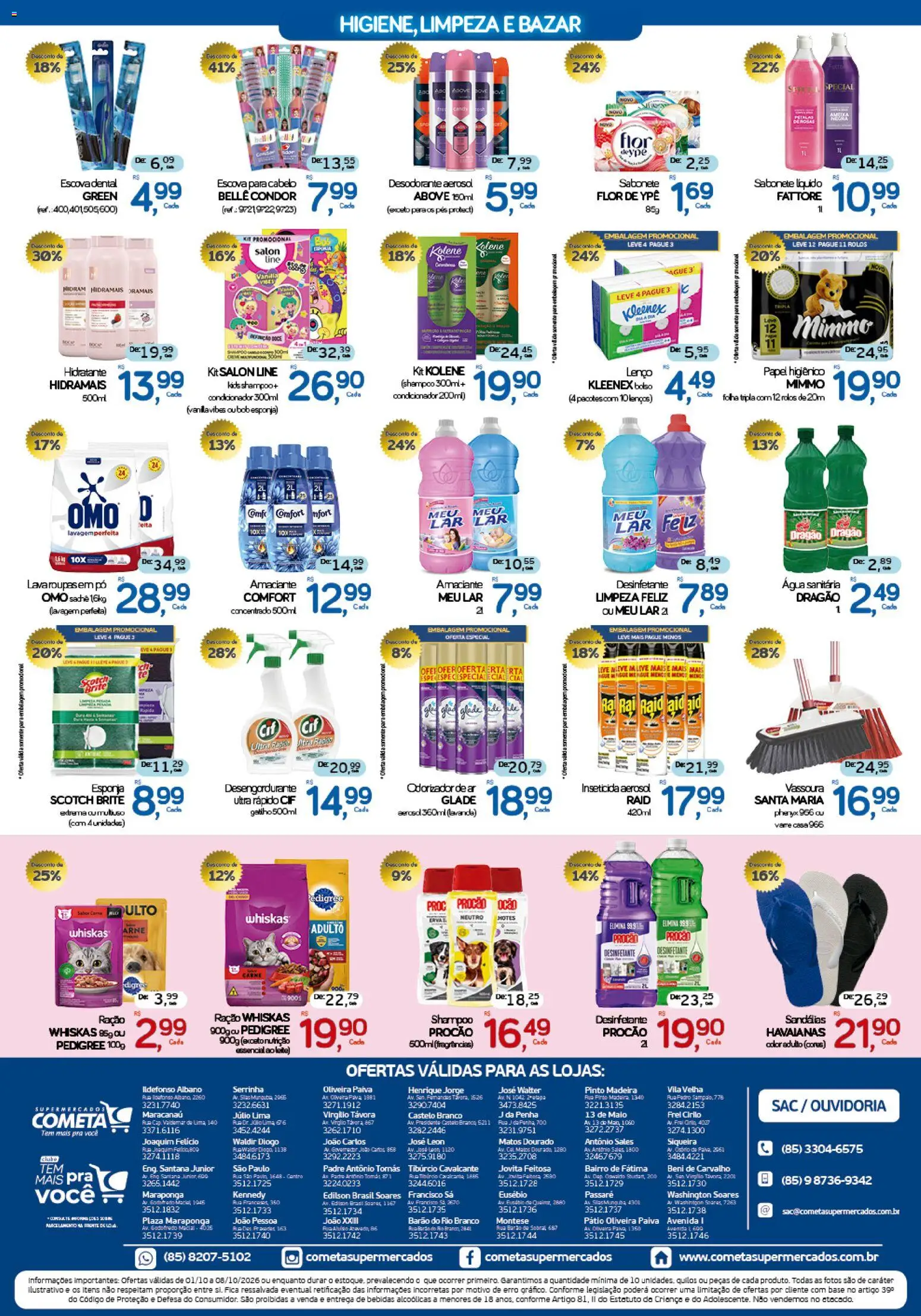 Cometa Supermercados Folheto - válido de 01/10/2026 | Página: 4 | Produtos: Esponja, Sabonete, Doce, Vassoura