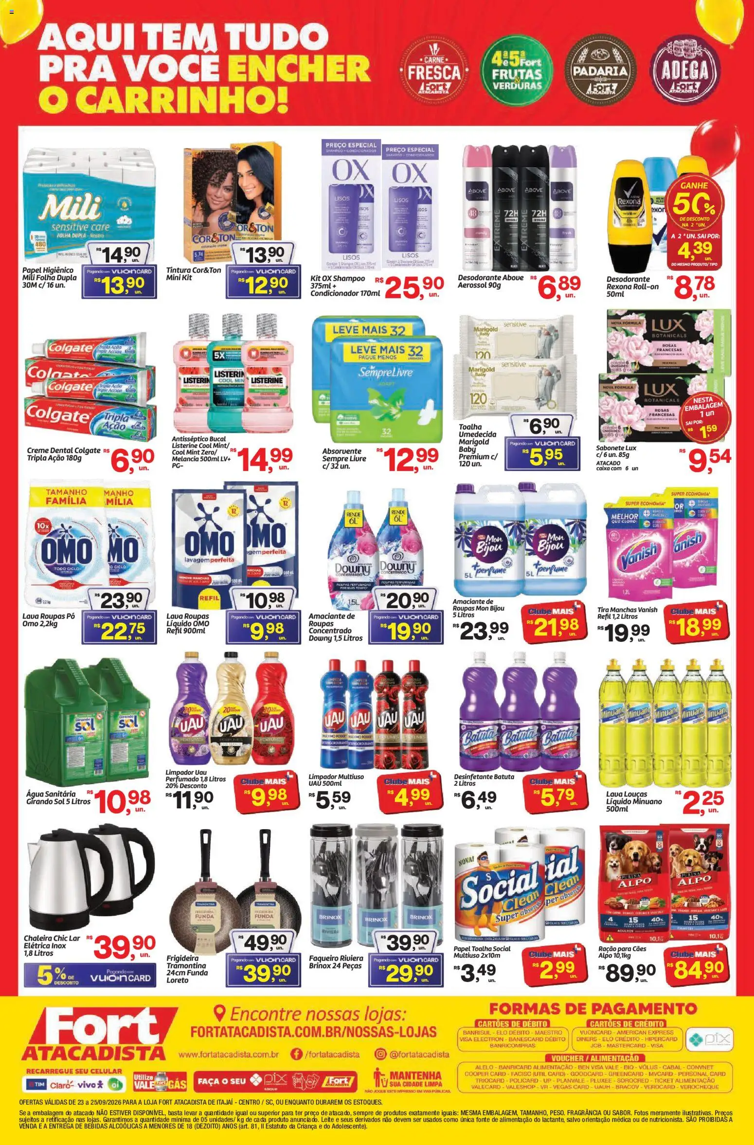 Fort Atacadista Folheto - válido de 23/09/2026 | Página: 4 | Produtos: Celular, Bebidas, Girando sol, Ração para cães