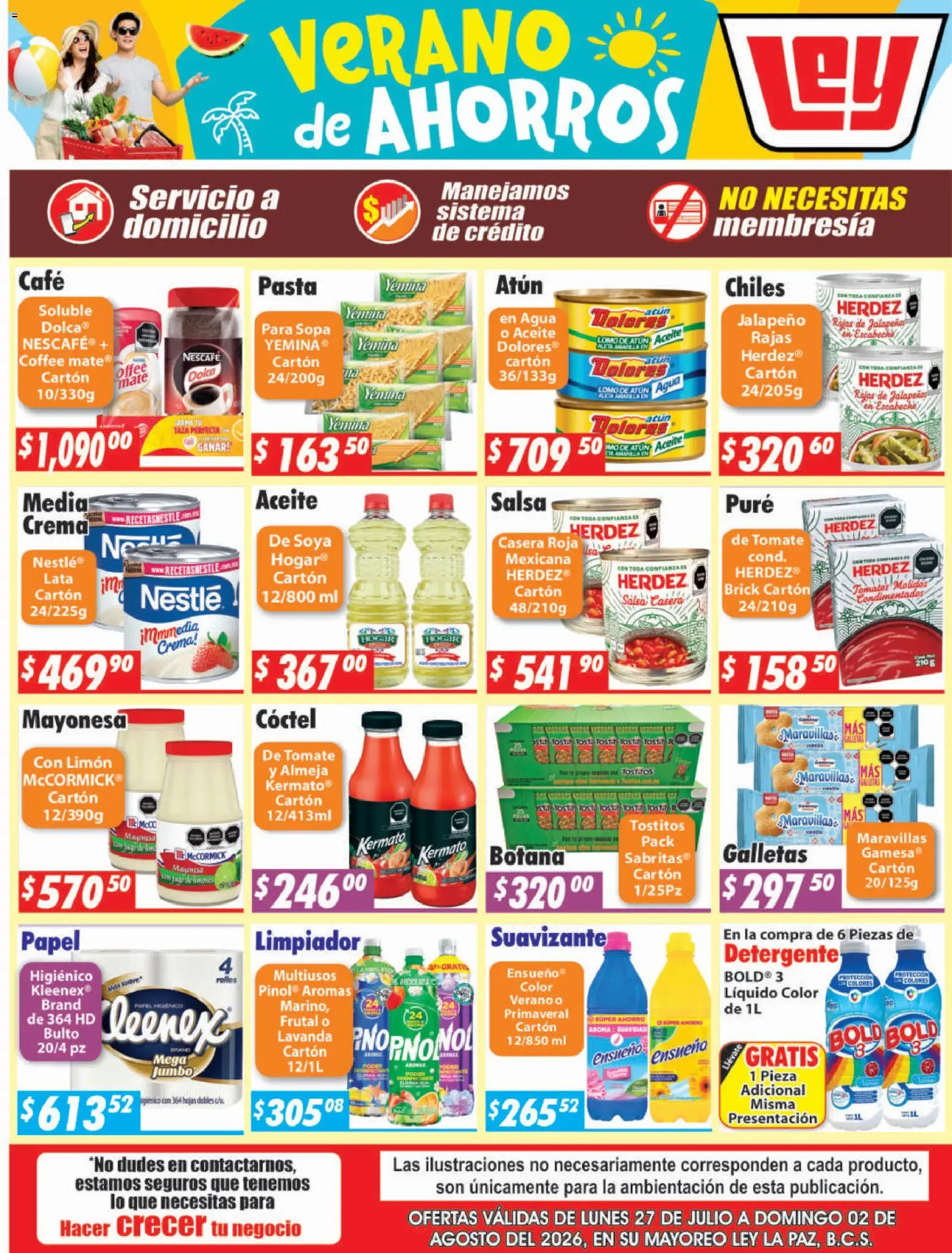 Nuevas ofertas de Casa Ley válidas en toda la República Mexicana desde el 02/07/2026. ¡Encuentra las mejores ofertas en Casa Ley folleto La Paz! | Página: 2 | Productos: Taza, Mayonesa, Agua, Suavizante