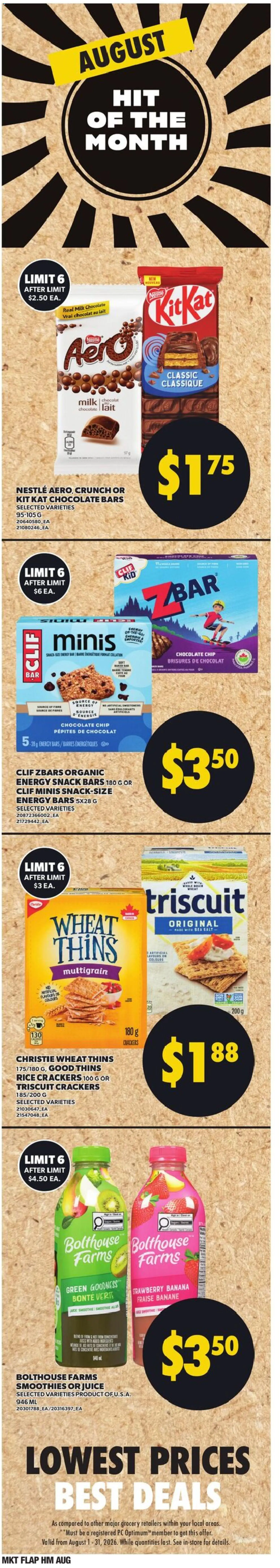 Independent Grocer flyer valid from Aug 13, 2026 | Page: 5 | Products: Rice, PC, Crackers, Chocolate