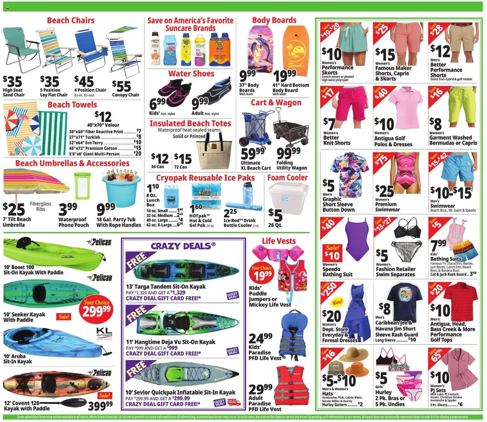 Ocean State Job Lot Weekly Ad - valid from 07/09/2026 | Page: 3 | Products: Chair, Swimwear, Umbrella, Tv