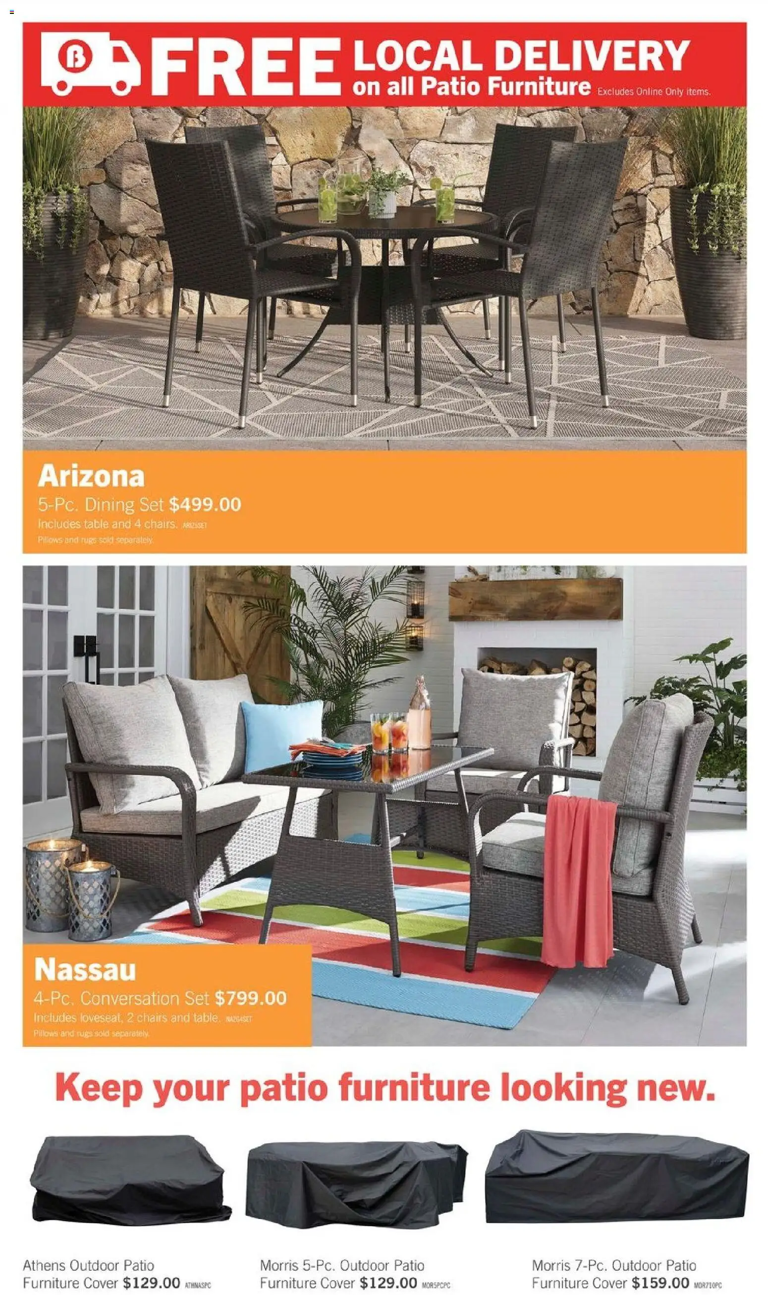 The Brick flyer valid from Mar 2, 2026 | Page: 7 | Products: Dining set, Umbrella, Table, Chairs