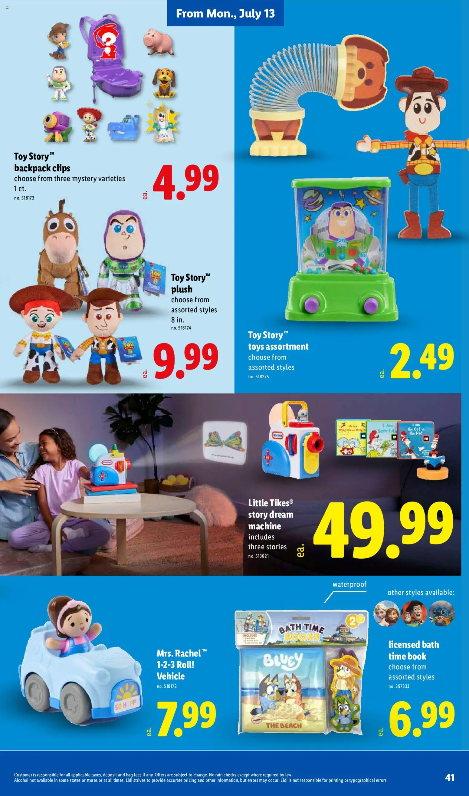 Lidl Weekly Ad - valid from 07/08/2026 | Page: 41 | Products: Backpack, Books, Toys, Bag
