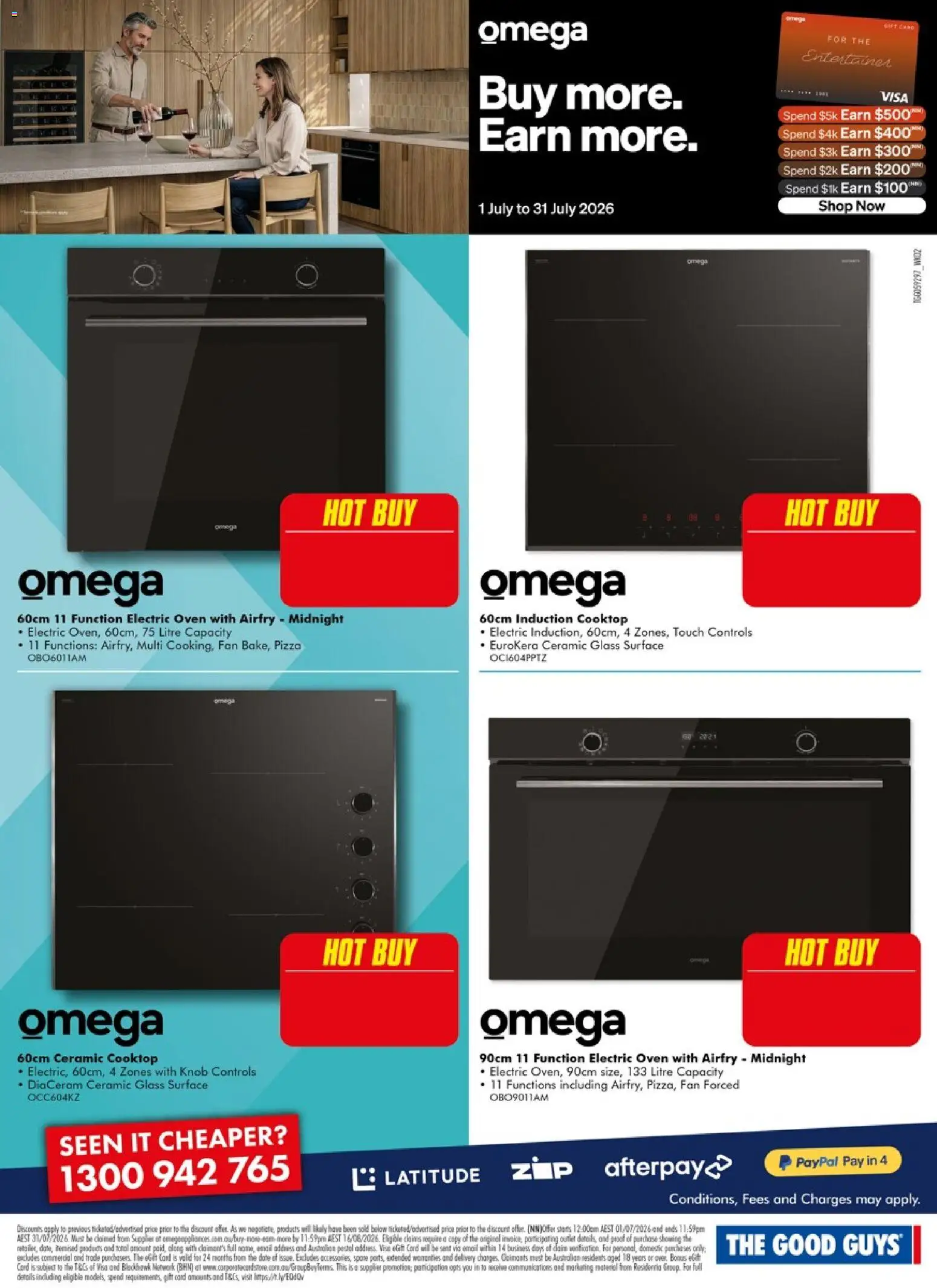The Good Guys catalogue - valid from 09/07/2026 | Page: 5 | Products: Domestic, Oven, Cooktop, Fan