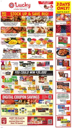 Preview of Lucky Supermarkets weekly ads valid from 13.05.2026
