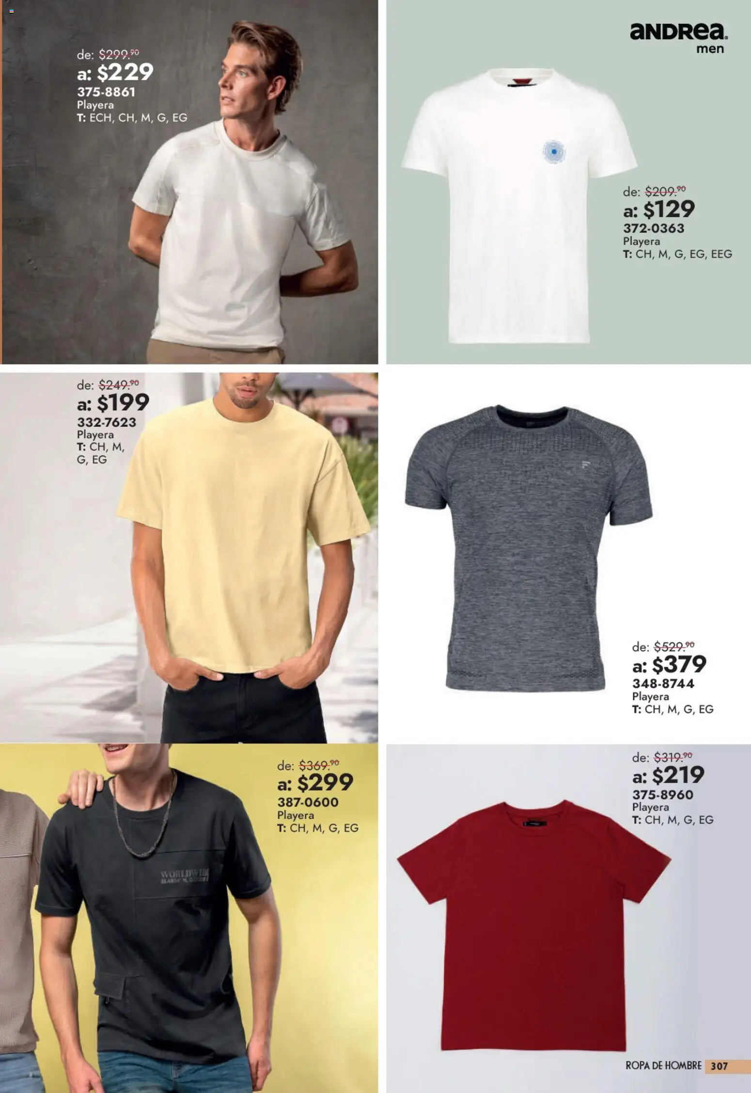 Nuevas ofertas de Andrea válidas en toda la República Mexicana desde el 13/09/2026. ¡Encuentra las mejores ofertas en Andrea catálogo Outlet! | Página: 307 | Productos: Ropa, Playera