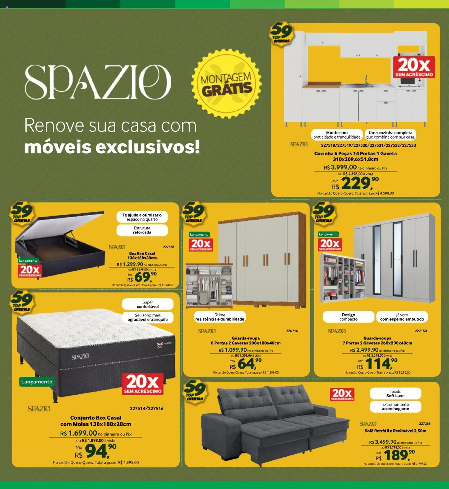 Lojas Quero-Quero Folheto - válido de 15/08/2026 | Página: 10 | Produtos: Portas, Sofá, Espelho, Tecido