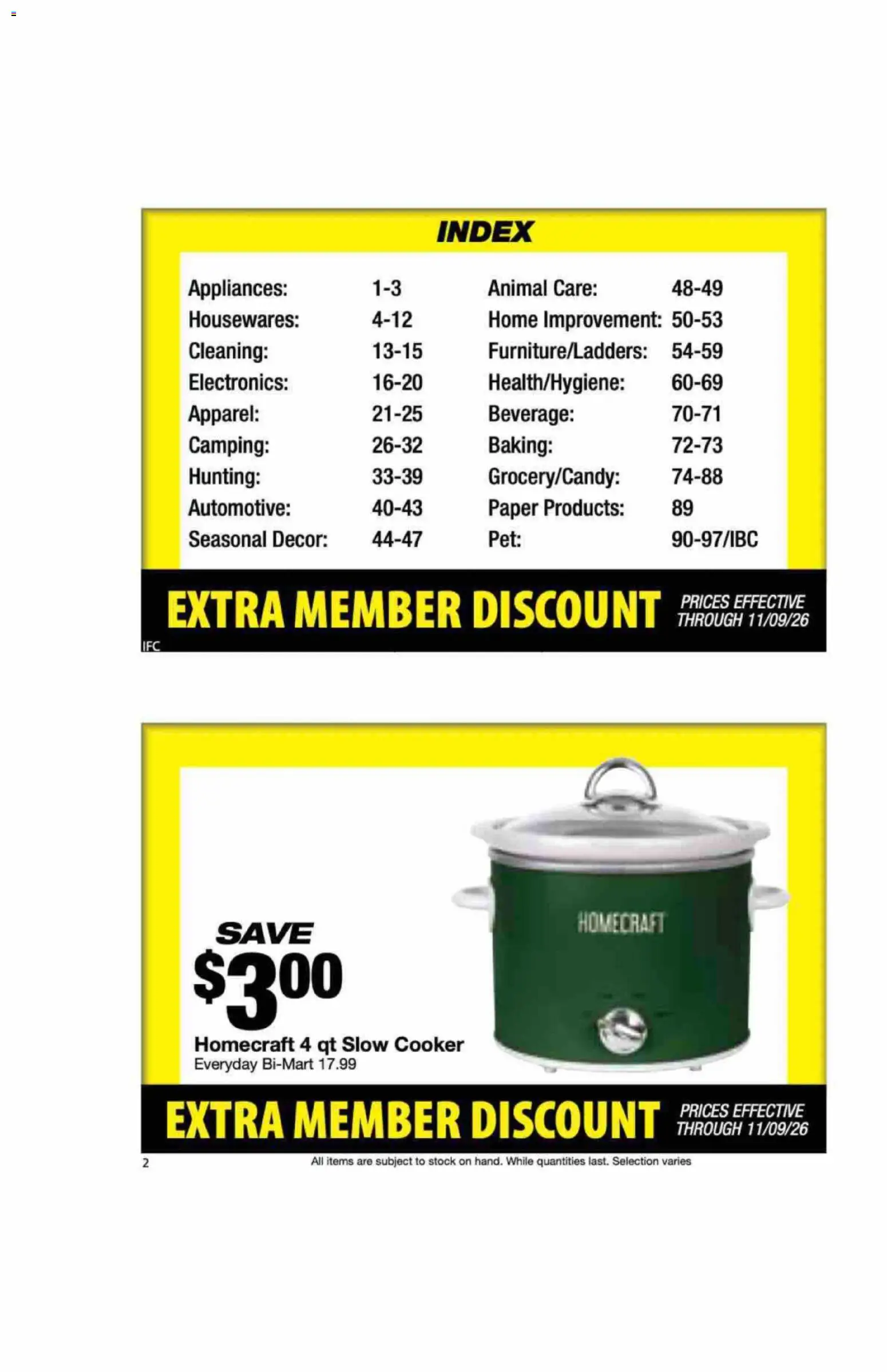 Bi-Mart Extra Member Discount Book - valid from 10/27/2026 | Page: 2