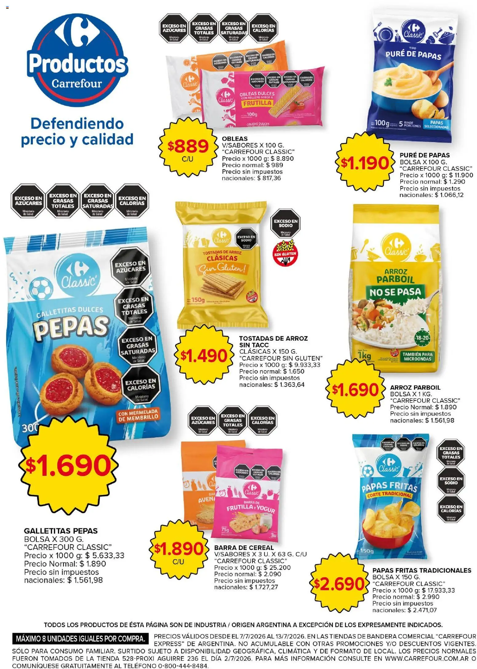 Carrefour - Carrefour Express │ válido desde el 07/07/2026 | Página: 4 | Productos: Bolsa, Galletitas, Frutilla, Yogur