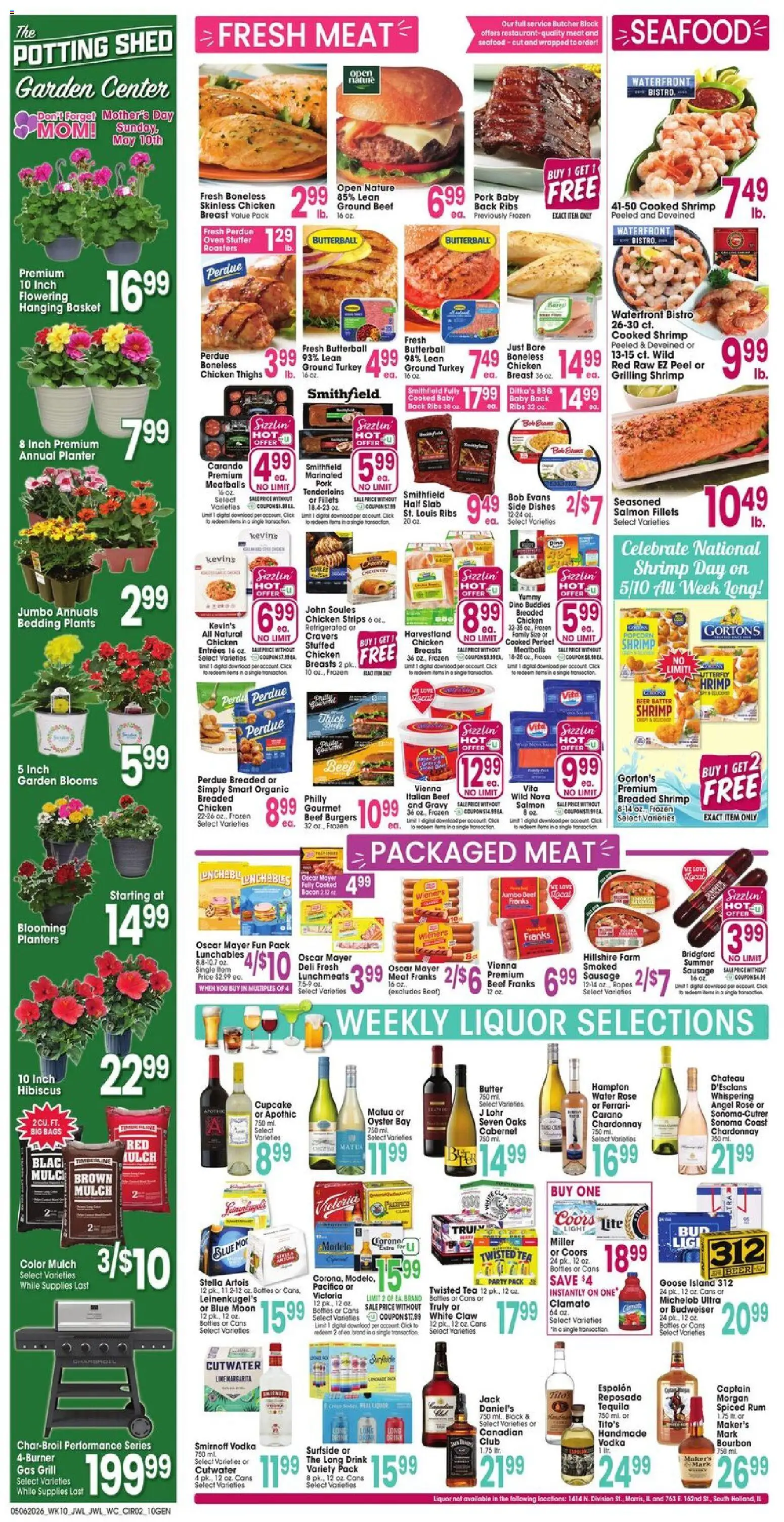 Jewel Osco Weekly Ad - IL - valid from 06.05.2026 | Page: 2 | Products: Butter, Vodka, Seafood, Cupcake