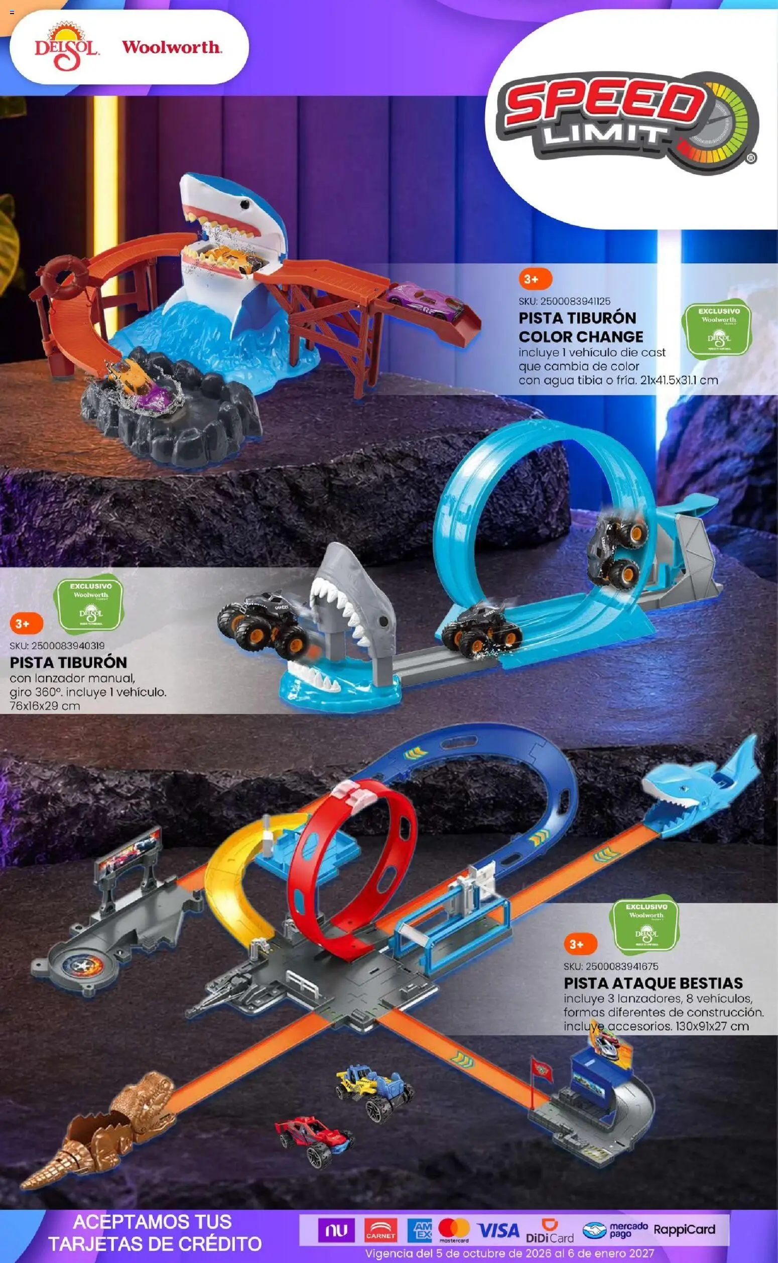 Nuevas ofertas de Del Sol y Woolworth válidas en toda la República Mexicana desde el 01/10/2026. ¡Encuentra las mejores ofertas en Del Sol y Woolworth catálogo El Castillo del Juguete! | Página: 182