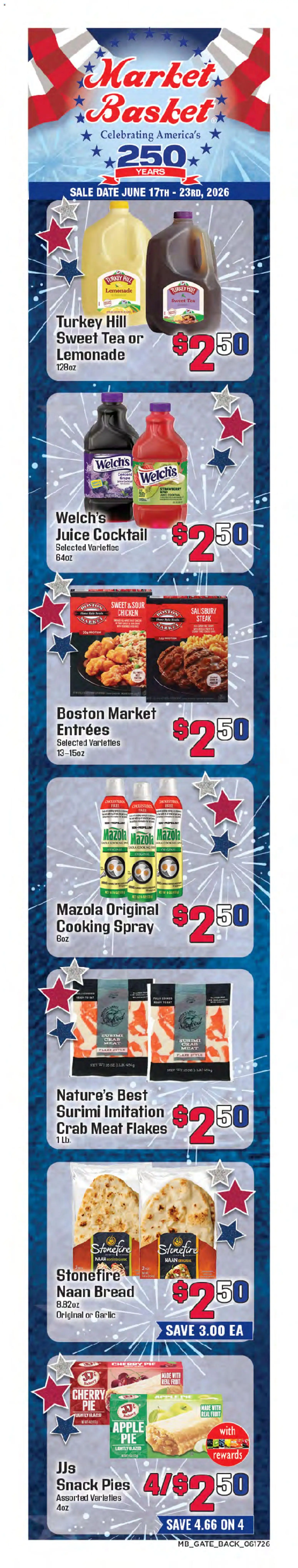 Market Basket Weekly Ad - valid from 17.06.2026 | Page: 2 | Products: Bread, Tea, Garlic, Date