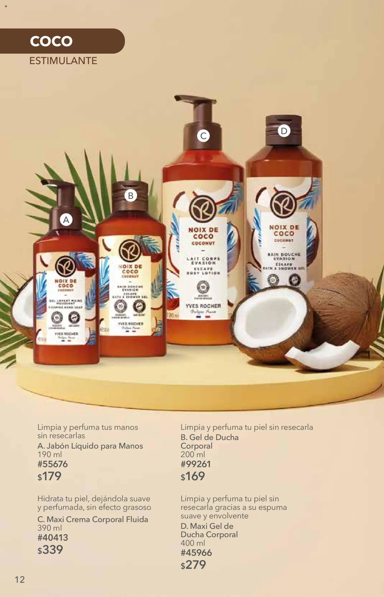 Nuevas ofertas de Yves Rocher válidas en toda la República Mexicana desde el 06/10/2026. ¡Encuentra las mejores ofertas en Yves Rocher campaña 14 2026! | Página: 12 | Productos: Jabón líquido, Espuma, Crema corporal, Jabón