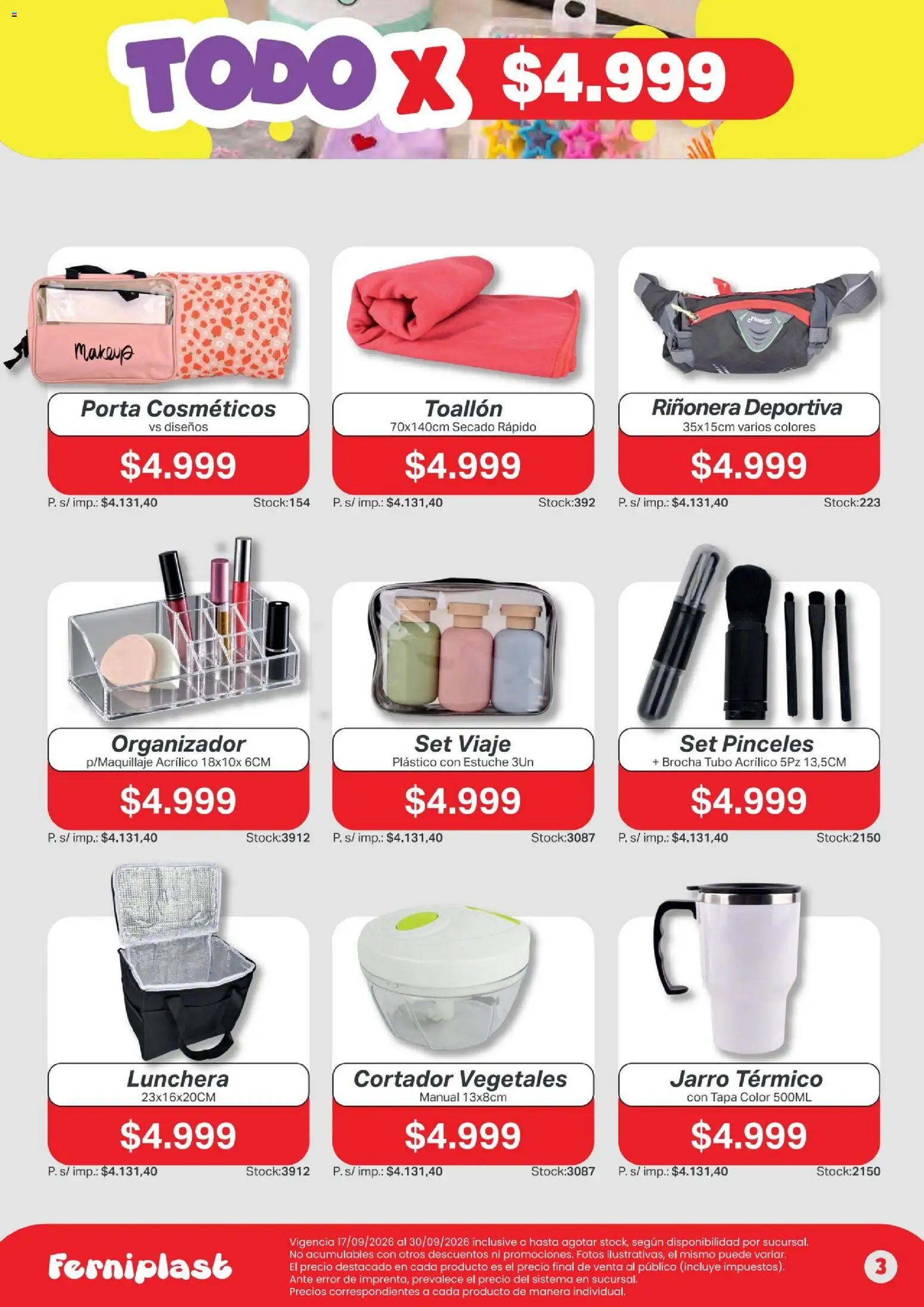 Ferniplast catálogo │ válido desde el 17/09/2026 | Página: 3 | Productos: Organizador, Cortador, Riñonera, Estuche