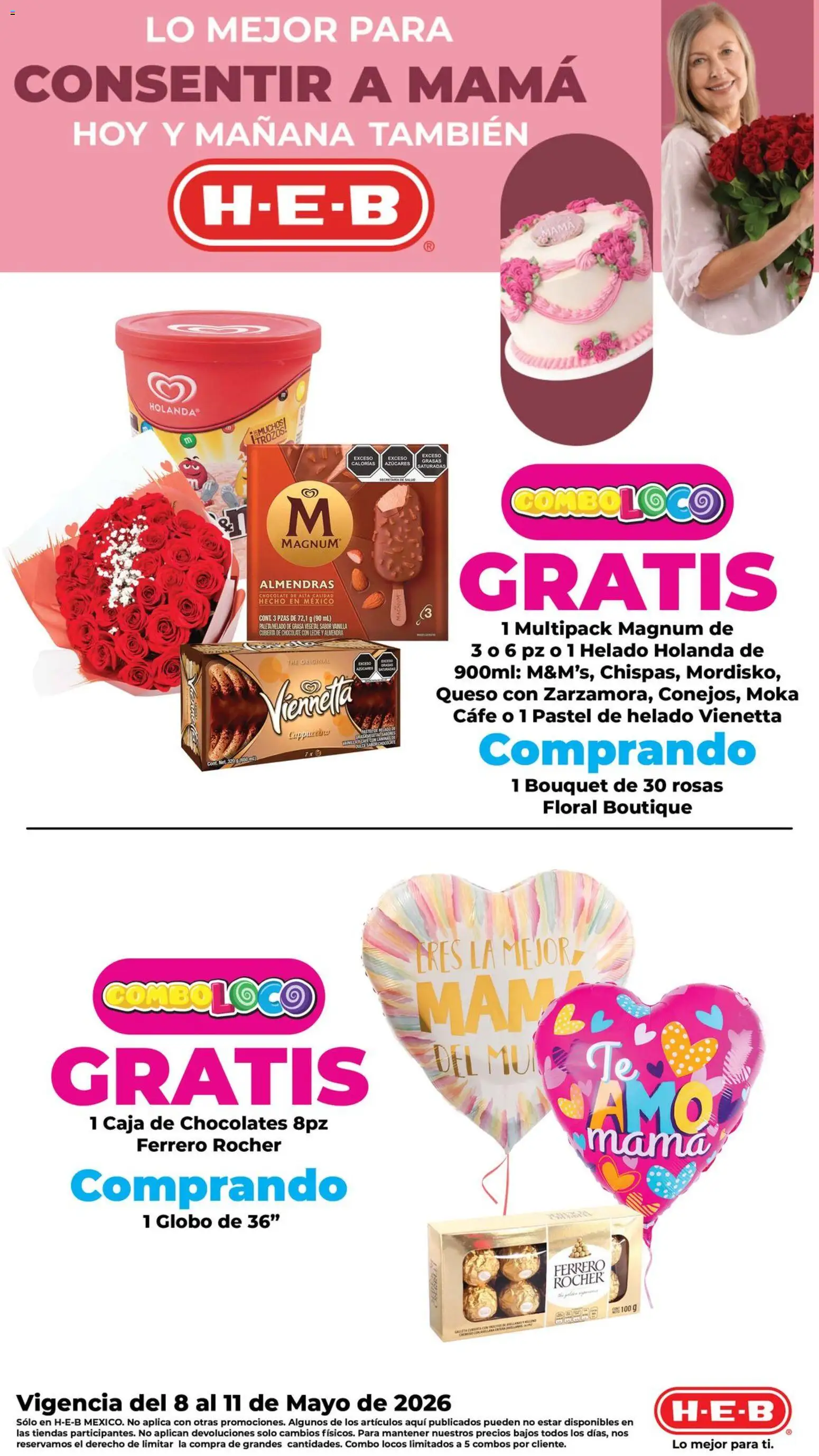 Nuevas ofertas de H-E-B válidas en toda la República Mexicana desde el 08.05.2026. ¡Encuentra las mejores ofertas en H-E-B folleto! | Página: 1 | Productos: Almendras, Café, Chocolate, Té