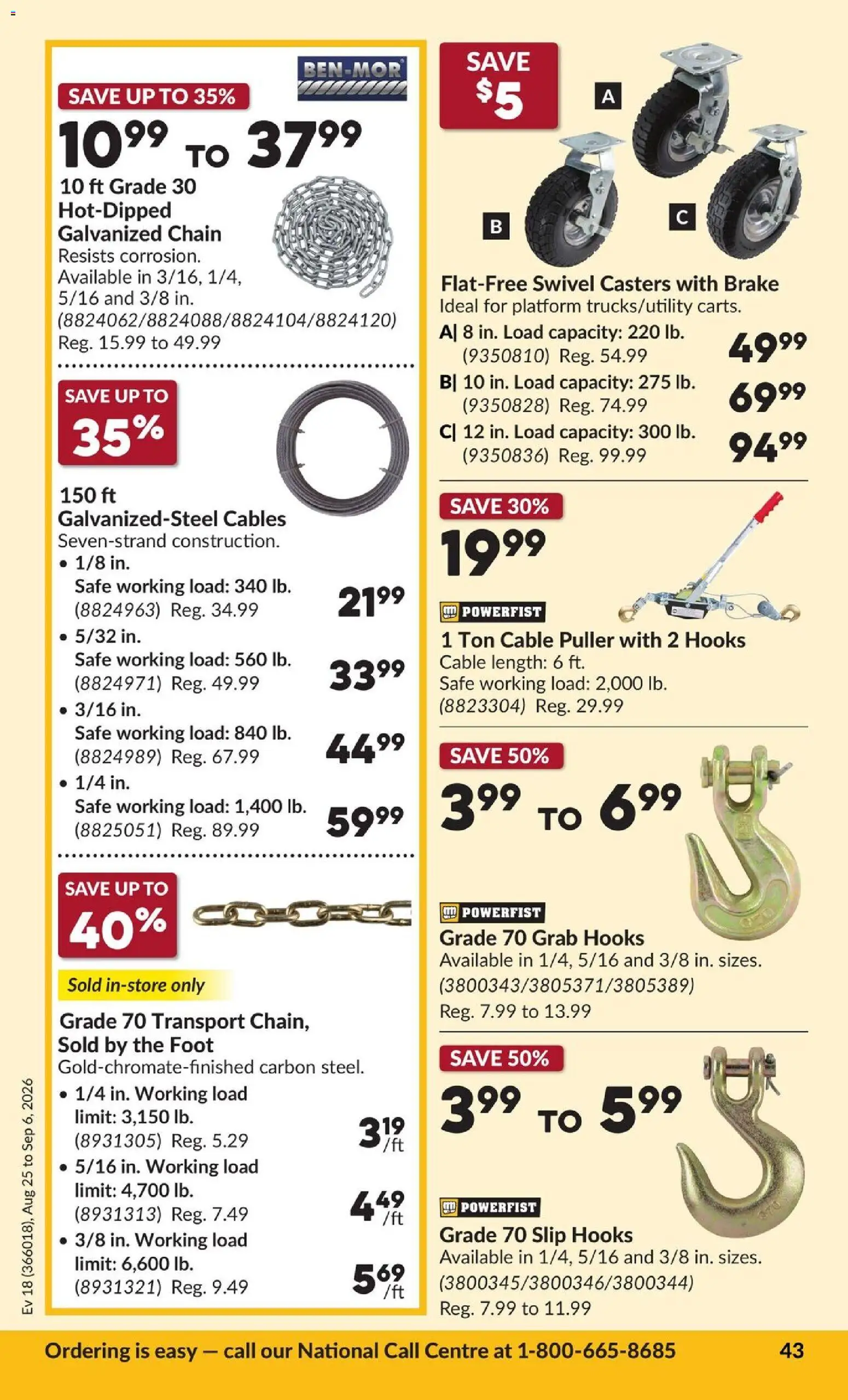 Princess Auto flyer valid from Aug 25, 2026 | Page: 44 | Products: Cable