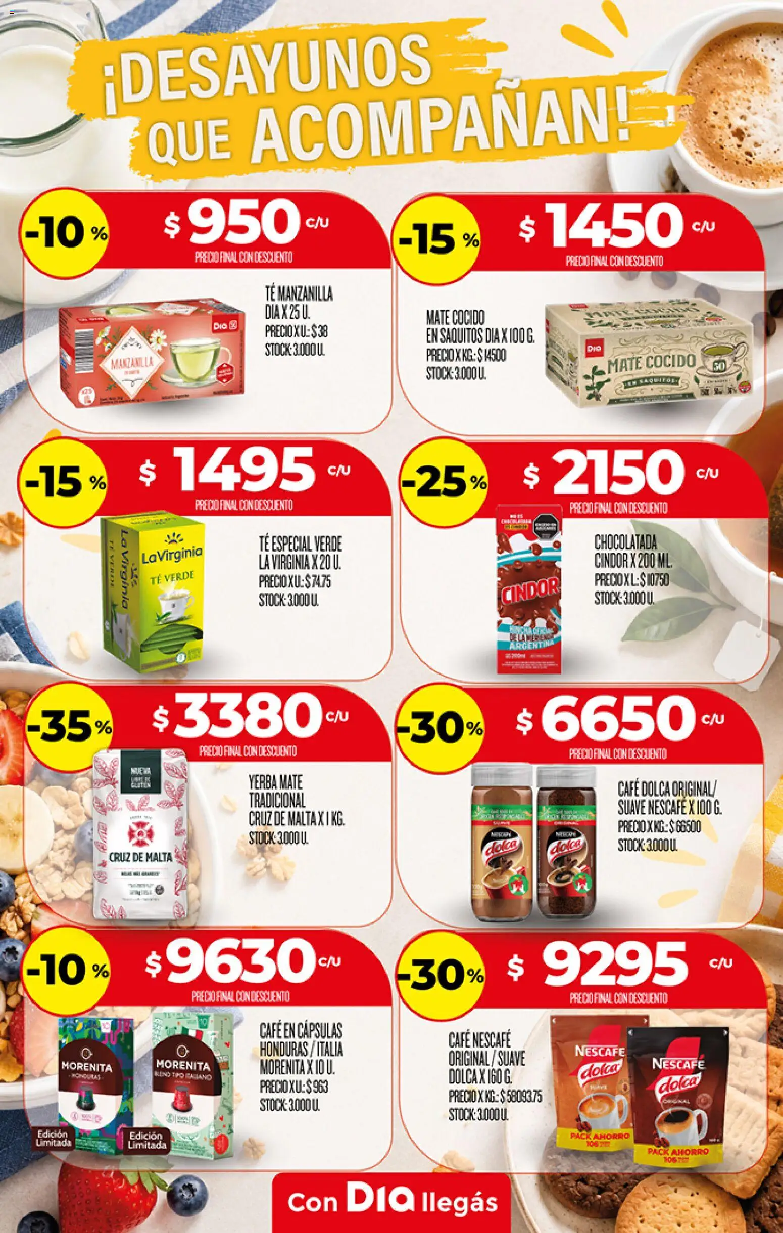 Supermercado DIA - Especial Desayuno │ válido desde el 23/09/2026 | Página: 2 | Productos: Mate, Cápsulas, Café, Té