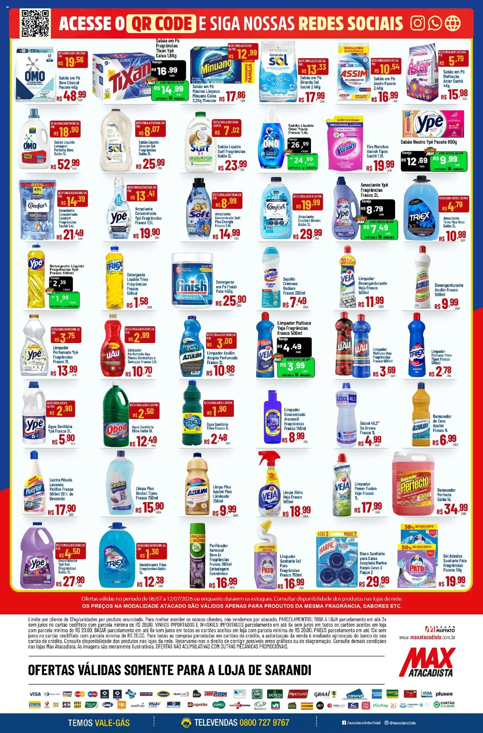 Max Atacadista Folheto - válido de 06/07/2026 | Página: 8 | Produtos: Piso, Caixa, Pneus, Cera