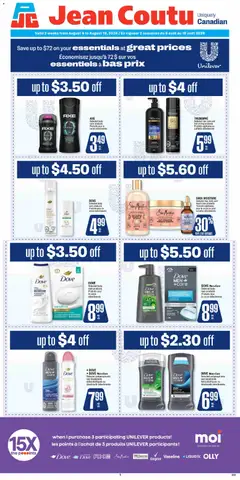 Preview of Jean Coutu Unilever Flyer from shop Jean Coutu valid from Aug 6, 2026