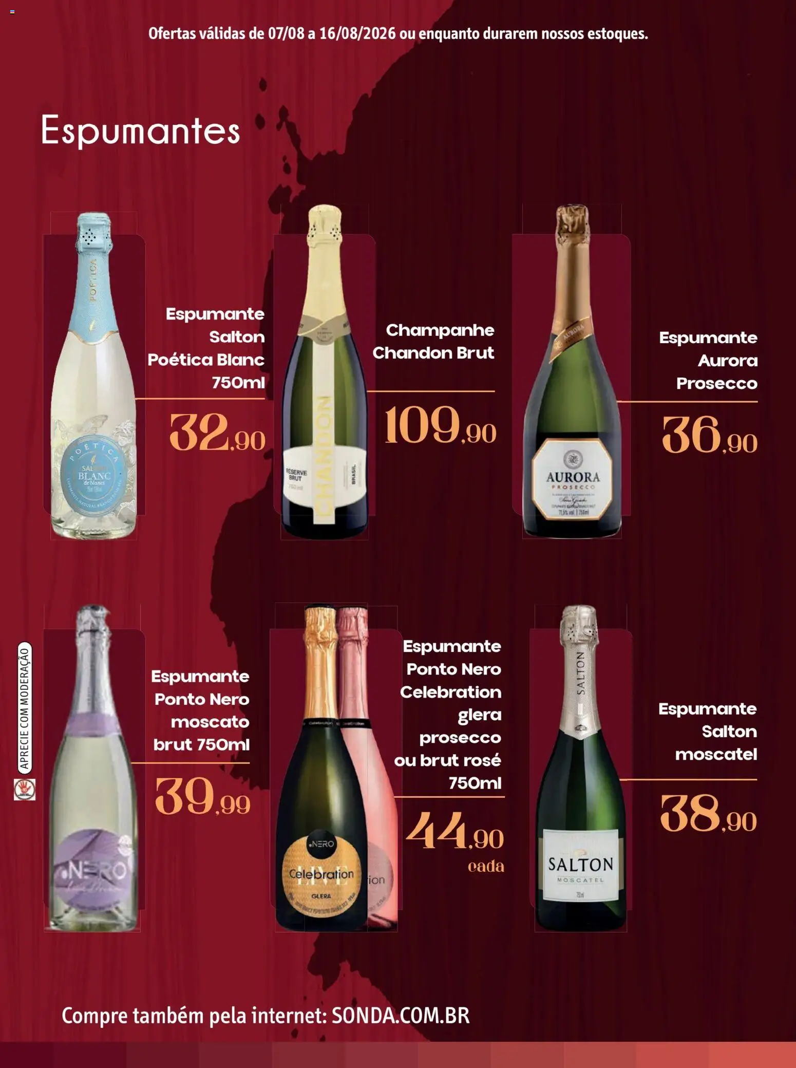 Sonda Folheto - válido de 07/08/2026 | Página: 10 | Produtos: Espumante, Champanhe, Prosecco