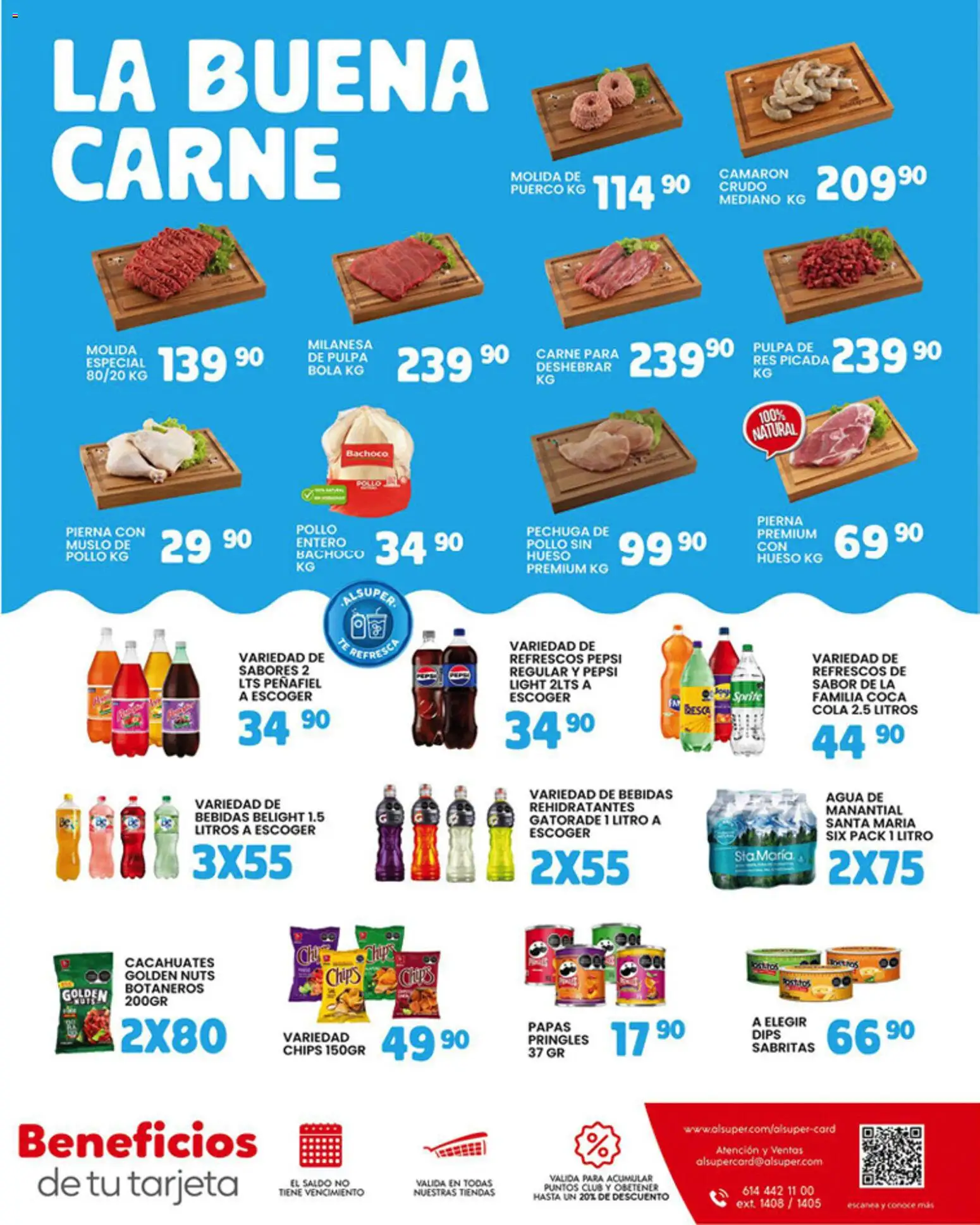 Nuevas ofertas de Alsuper válidas en toda la República Mexicana desde el 04/08/2026. ¡Encuentra las mejores ofertas en Alsuper folleto! | Página: 7 | Productos: Pollo, Milanesa, Agua, Res