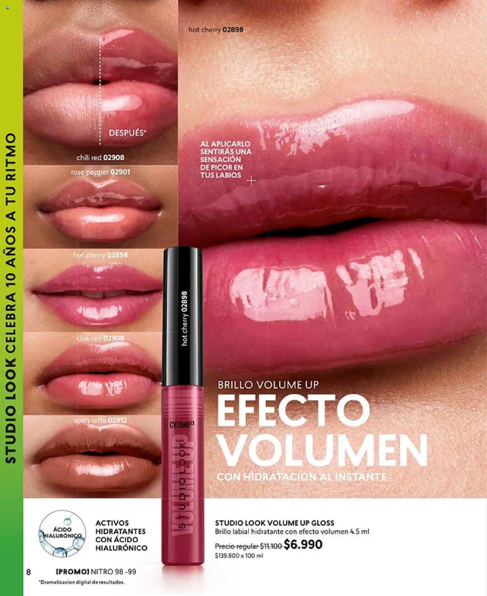 Catálogo CyZone Campaña 11 │ válido desde el 14.06.2026 | Página: 8 | Productos: Brillo, Labial