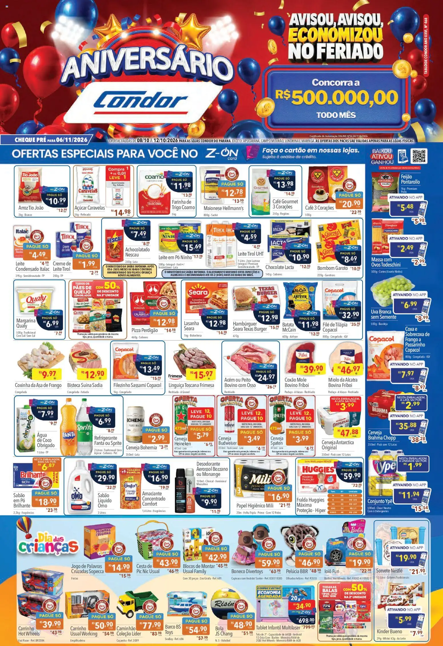 Supermercados Condor Folheto - válido de 08/10/2026 | Página: 1