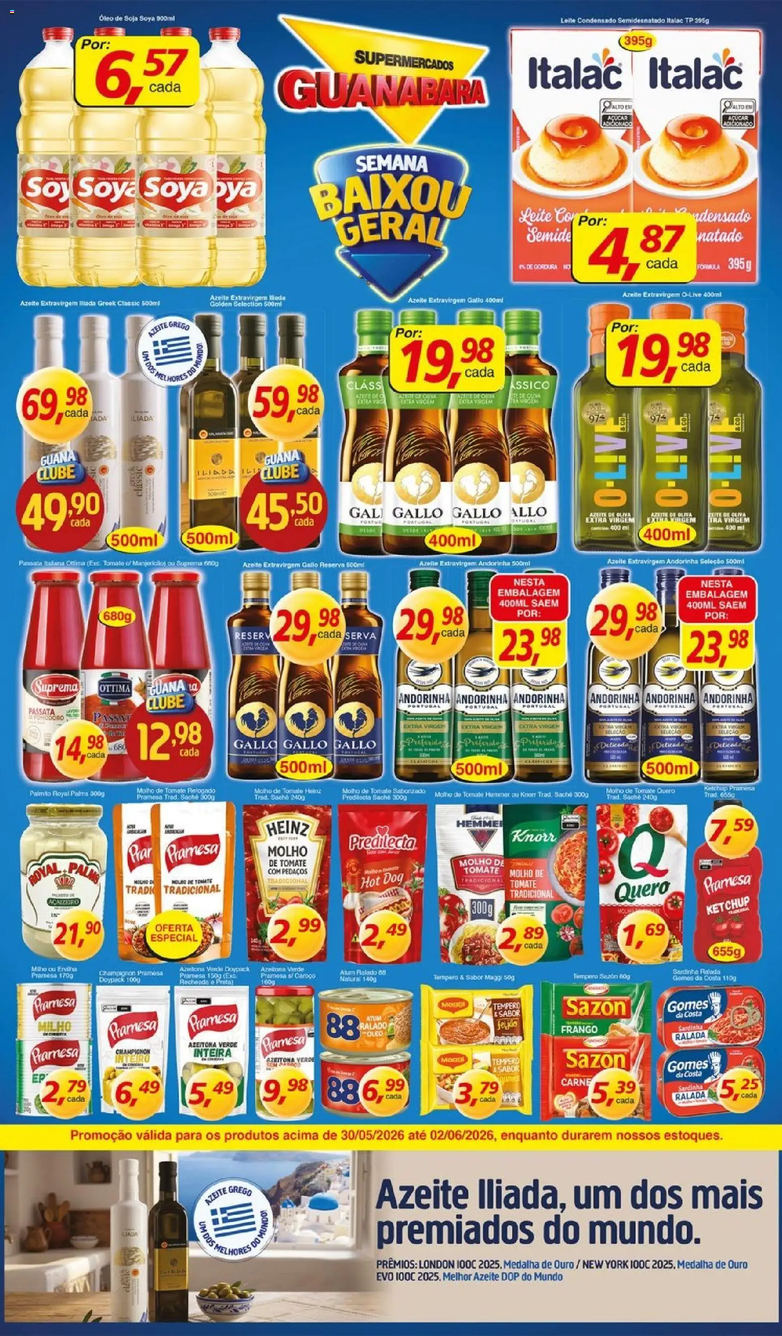 Supermercados Guanabara Folheto - válido de 30.05.2026 | Página: 3 | Produtos: Manjericão, Leite, Ketchup, Champignon