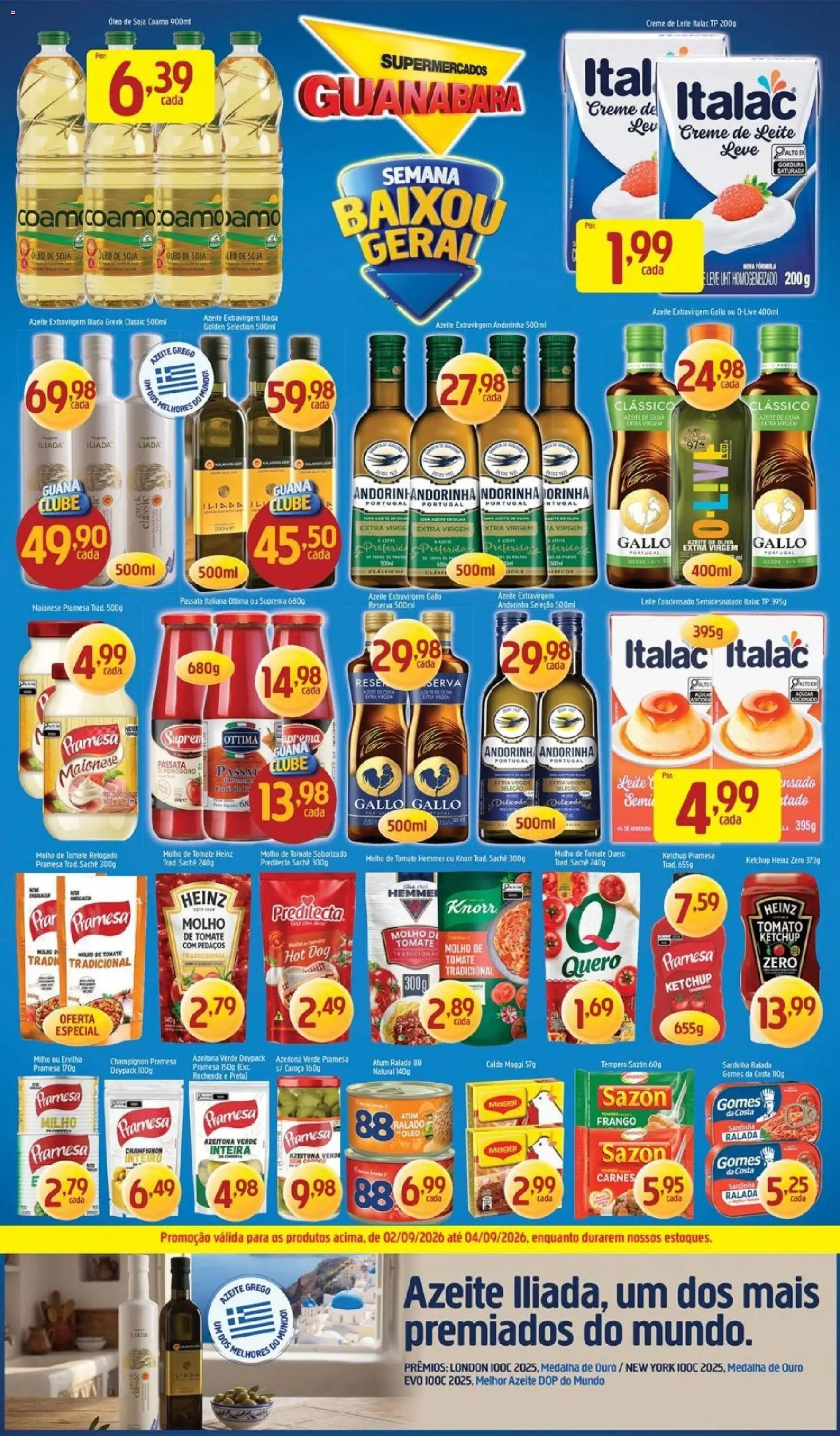 Supermercados Guanabara Folheto - válido de 02/09/2026 | Página: 3 | Produtos: Molho de tomate, Creme de leite, Frango, Atum