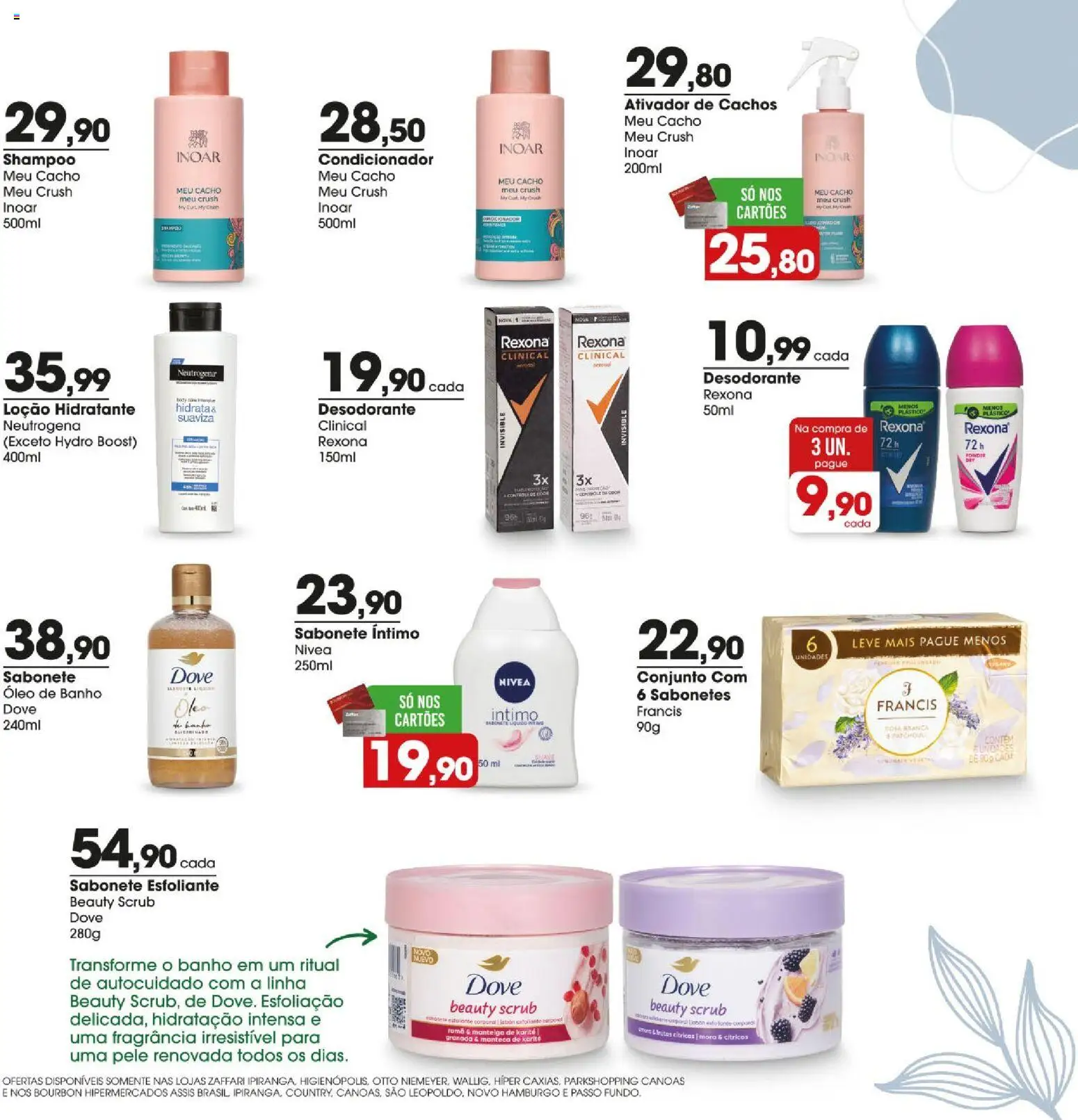Zaffari Folheto - válido de 07.05.2026 | Página: 5 | Produtos: Shampoo, Desodorante, Manteiga, Rexona