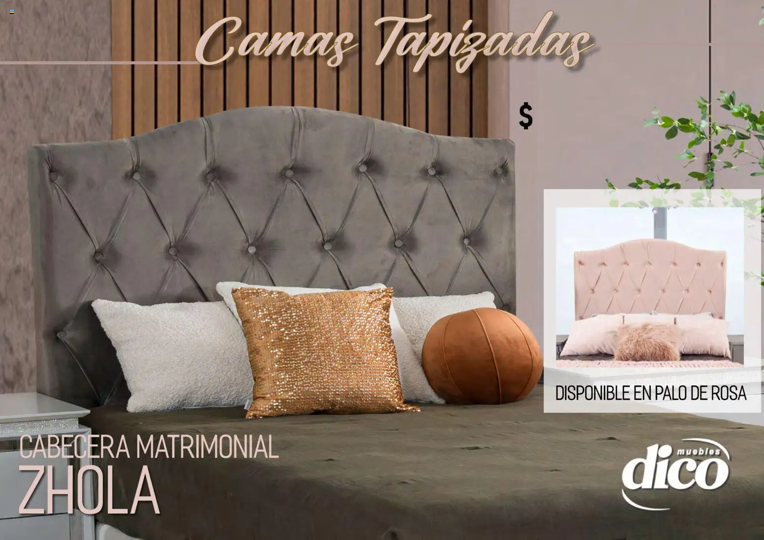 Nuevas ofertas de Muebles Dico válidas en toda la República Mexicana desde el 01.04.2026. ¡Encuentra las mejores ofertas en Muebles Dico catálogo Camas tapizadas ! | Página: 34 | Productos: Cabecera