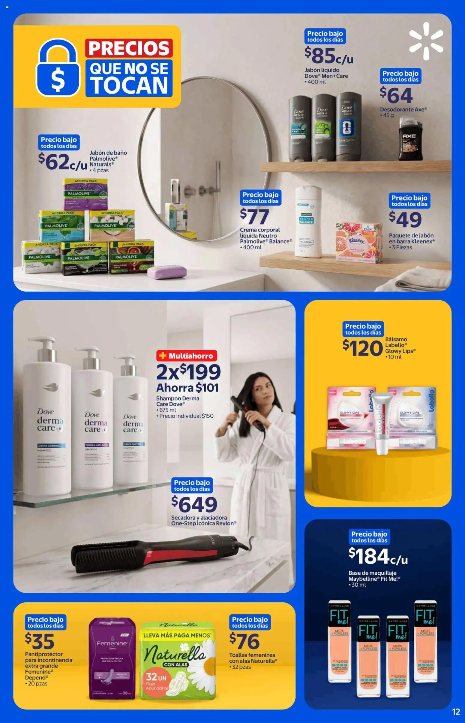 Nuevas ofertas de Walmart válidas en toda la República Mexicana desde el 21/09/2026. ¡Encuentra las mejores ofertas en Walmart folleto Precios que no se tocan! | Página: 12 | Productos: Jabón líquido, Crema, Bálsamo, Maquillaje