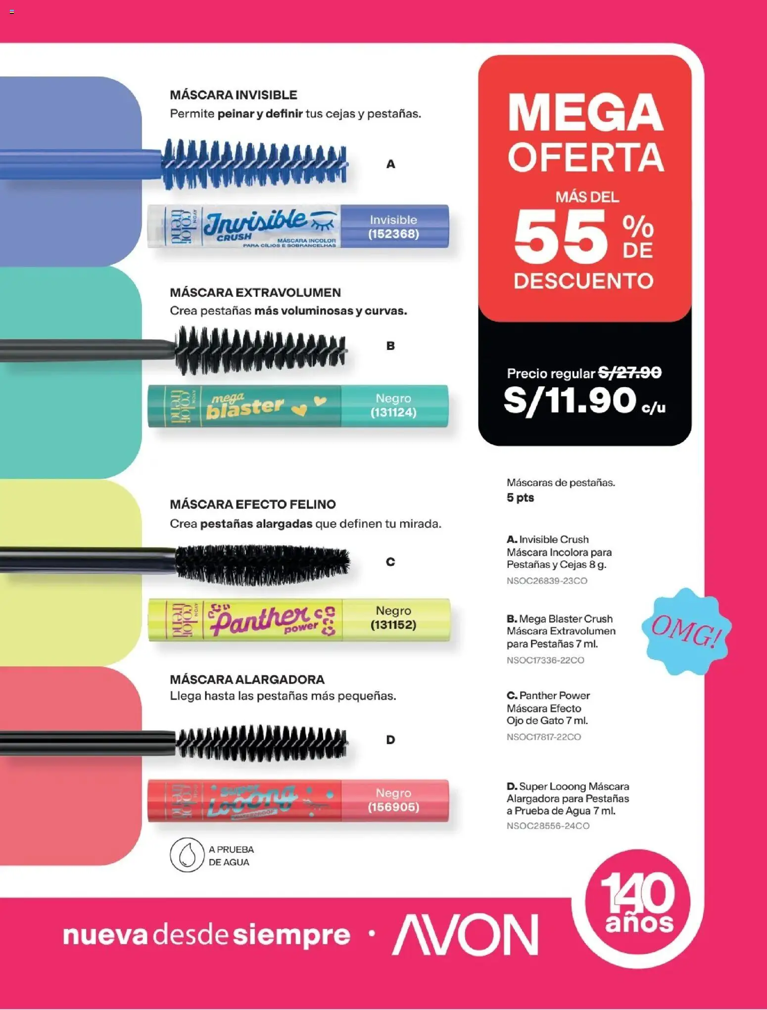 Catálogo Avon válido desde 11/08/2026 | Página: 228 | Productos: Máscara, Agua