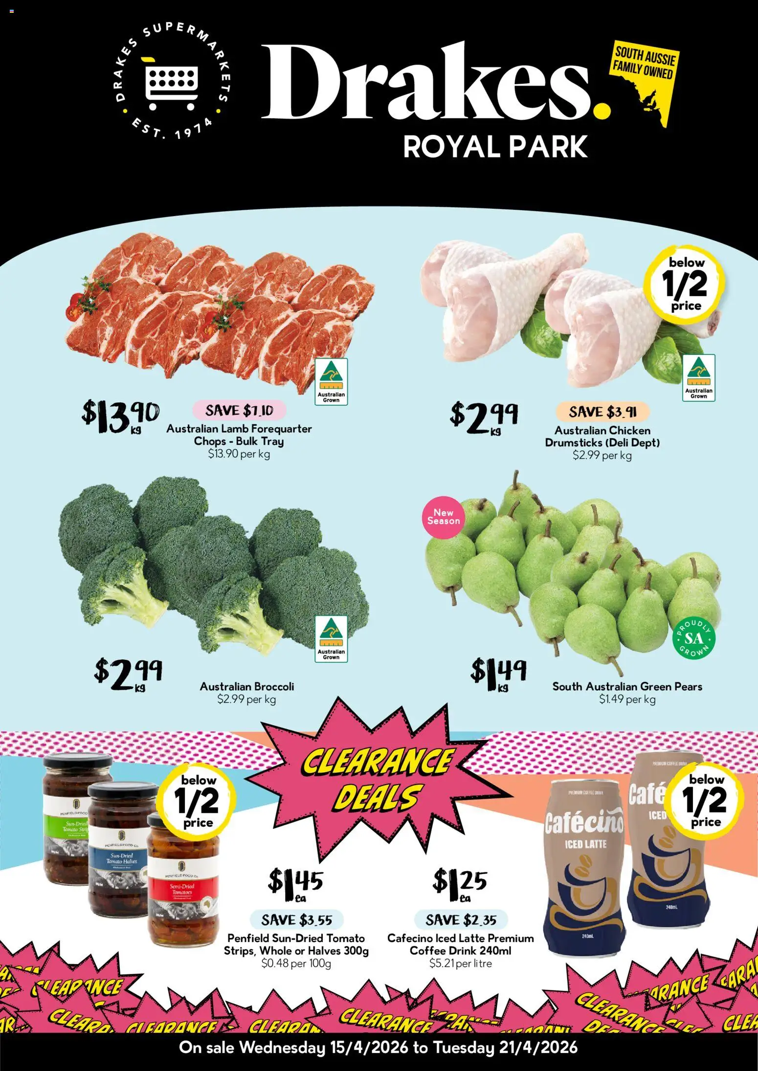 Drakes catalogue - valid from 15.04.2026 | Page: 1 | Products: Coffee, Chicken, Lamb, Strip