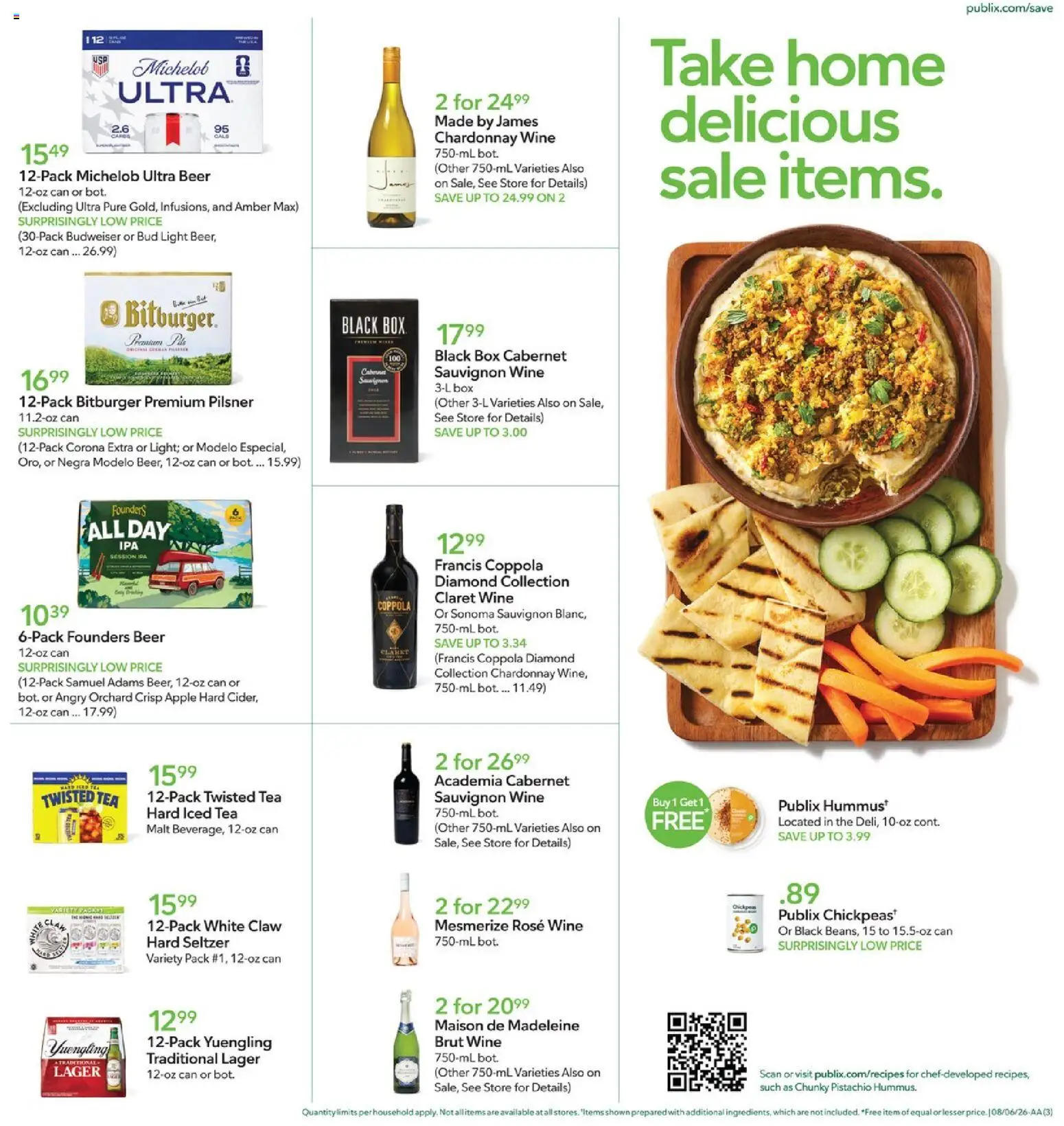 Publix Weekly Ad - valid from 08/05/2026 | Page: 3 | Products: Box, Wine, Beer, Tea