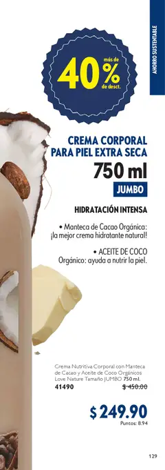 Vista previa de Oriflame campaña 7 2026, nuevo folleto de la tienda, válido en México a partir del 09.05.2026 | Página: 257 | Productos: Crema, Aceite, Cacao, Crema corporal