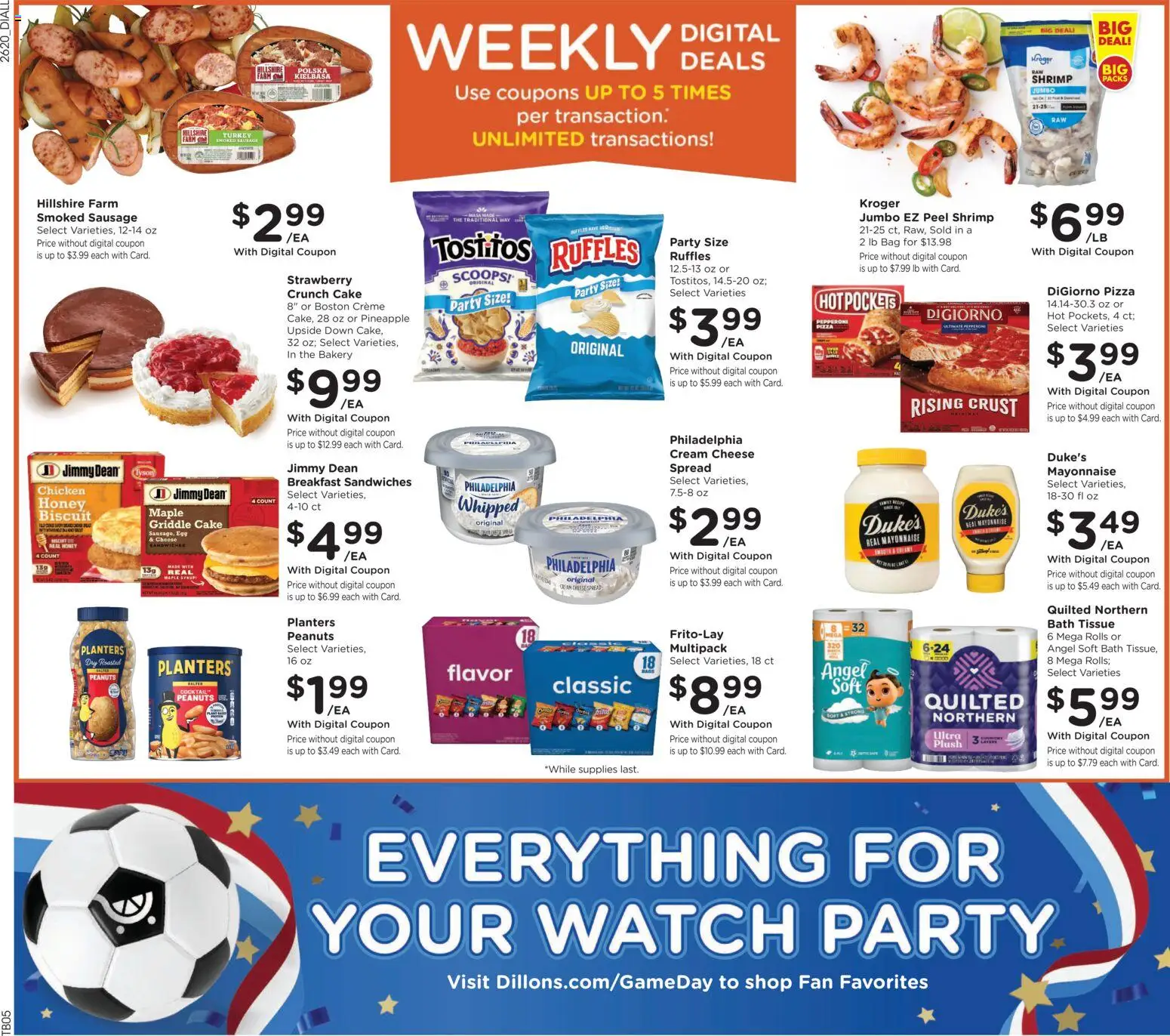Dillons Weekly Ad - valid from 17.06.2026 | Page: 2 | Products: Bath, Cheese, Pineapple, Watch