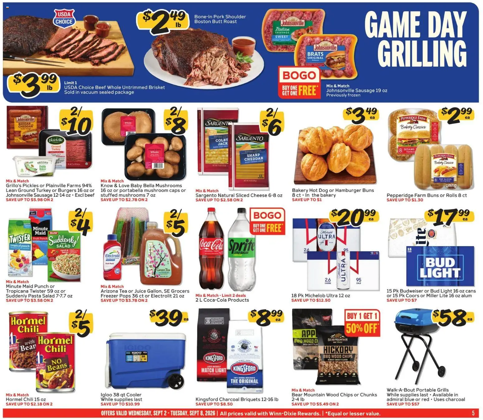 Winn Dixie Weekly Ad - valid from 09/02/2026 | Page: 5 | Products: Tea, Chips, Salad, Sprite