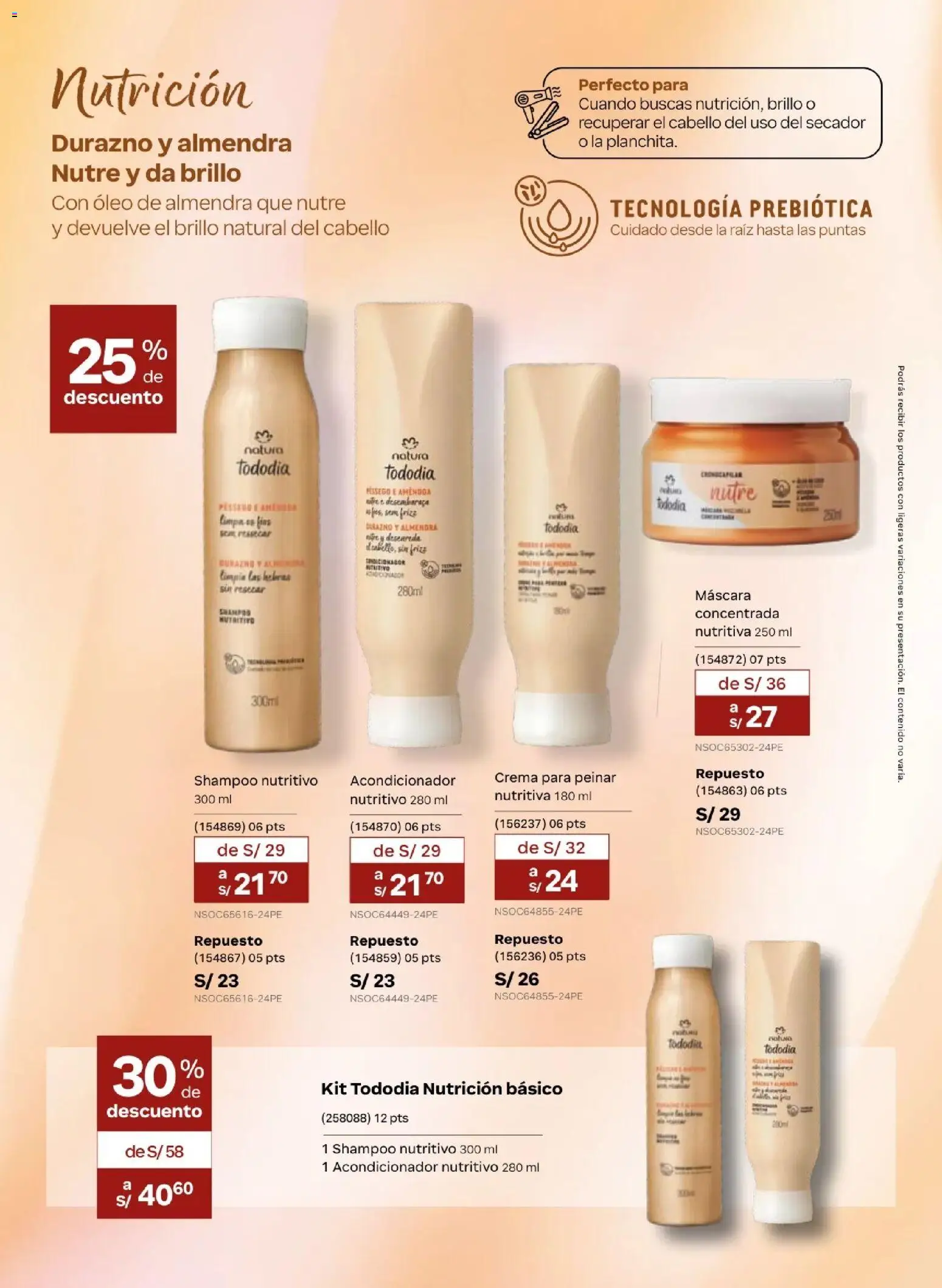 Catálogo Natura válido desde 24.05.2026 | Página: 132 | Productos: Máscara, Shampoo, Acondicionador, Crema