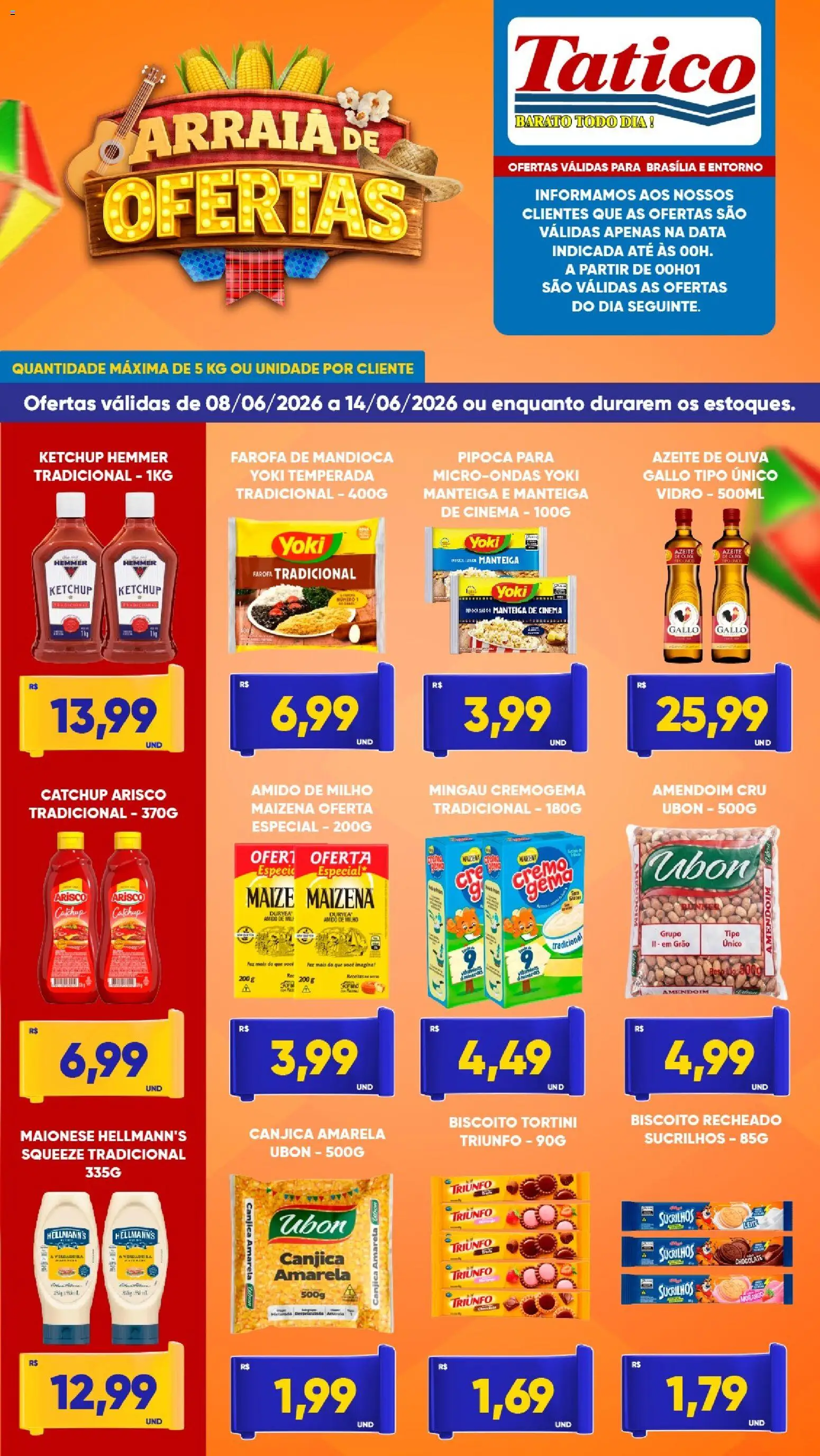 Tatico Folheto - válido de 08.06.2026 | Página: 5 | Produtos: Manteiga, Microondas, Ketchup, Sucrilhos