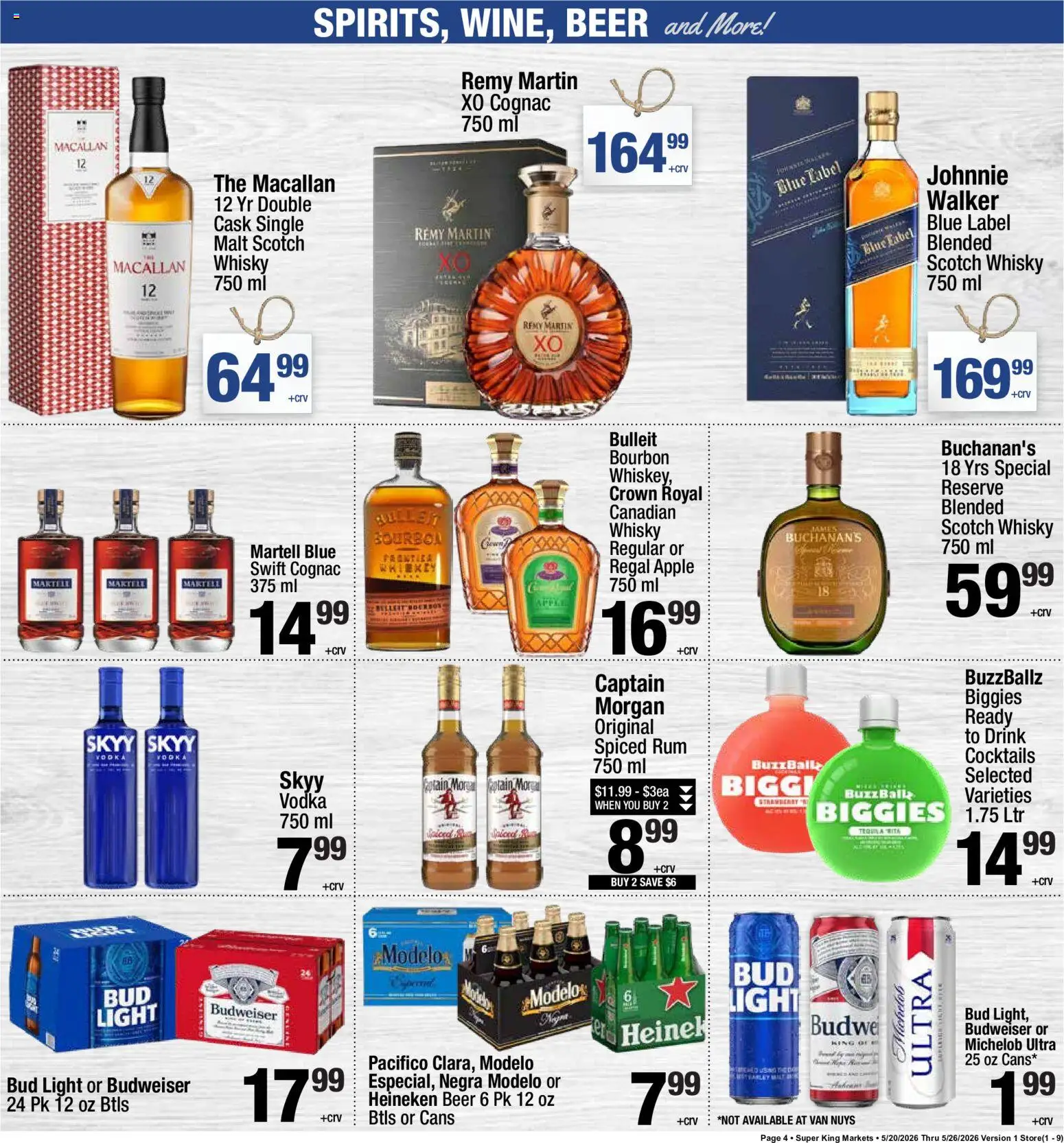 Super King Weekly Ad - valid from 20.05.2026 | Page: 5 | Products: Beer, Bourbon, Vodka