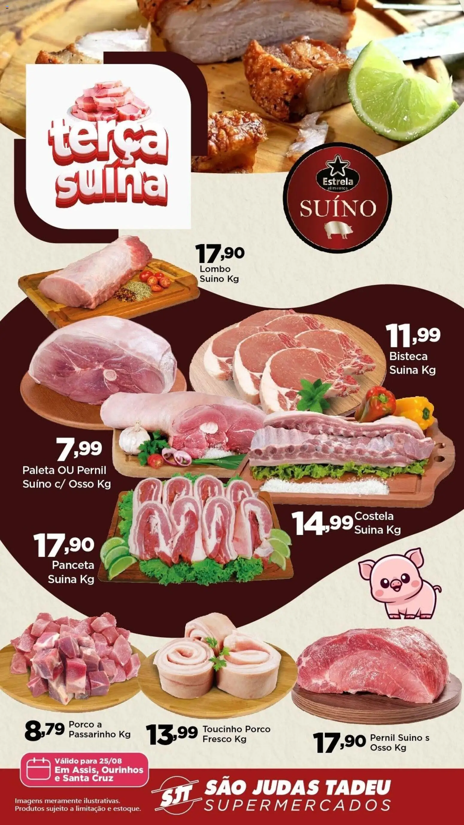 São Judas Tadeu Folheto - válido de 25/08/2026 | Página: 1 | Produtos: Lombo, Pernil, Alimentos, Pernil suíno
