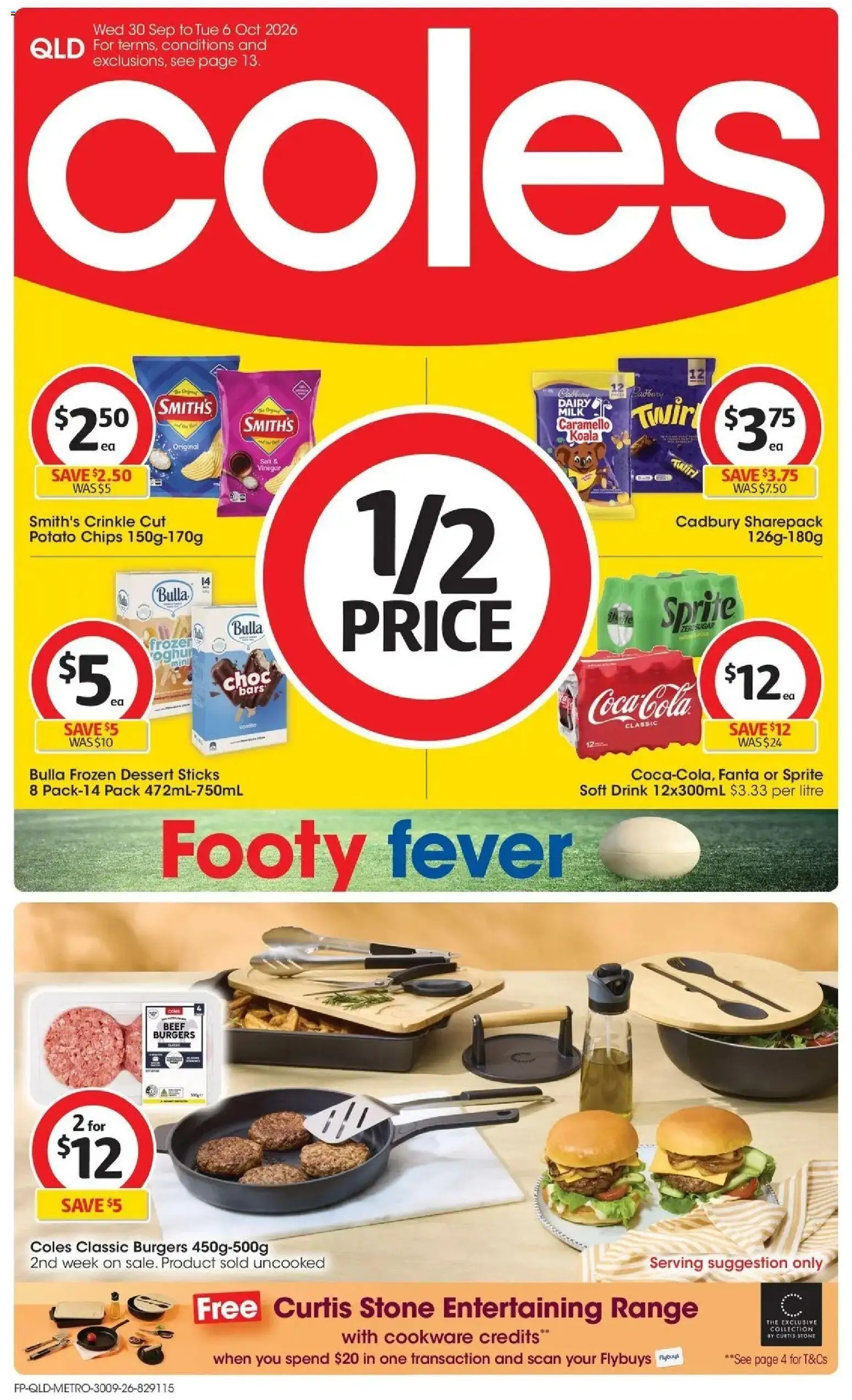 Coles catalogue - valid from 30/09/2026 | Page: 1 | Products: Cream, Ice cream, Vinegar, Ice