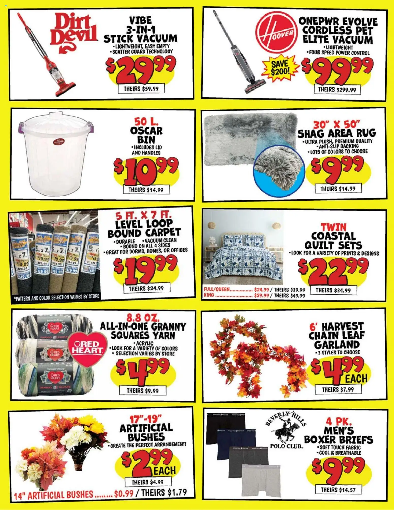 Ollie's Ad - valid from 08/03/2026 | Page: 2 | Products: Carpet, Acrylic, Peach, Quilt
