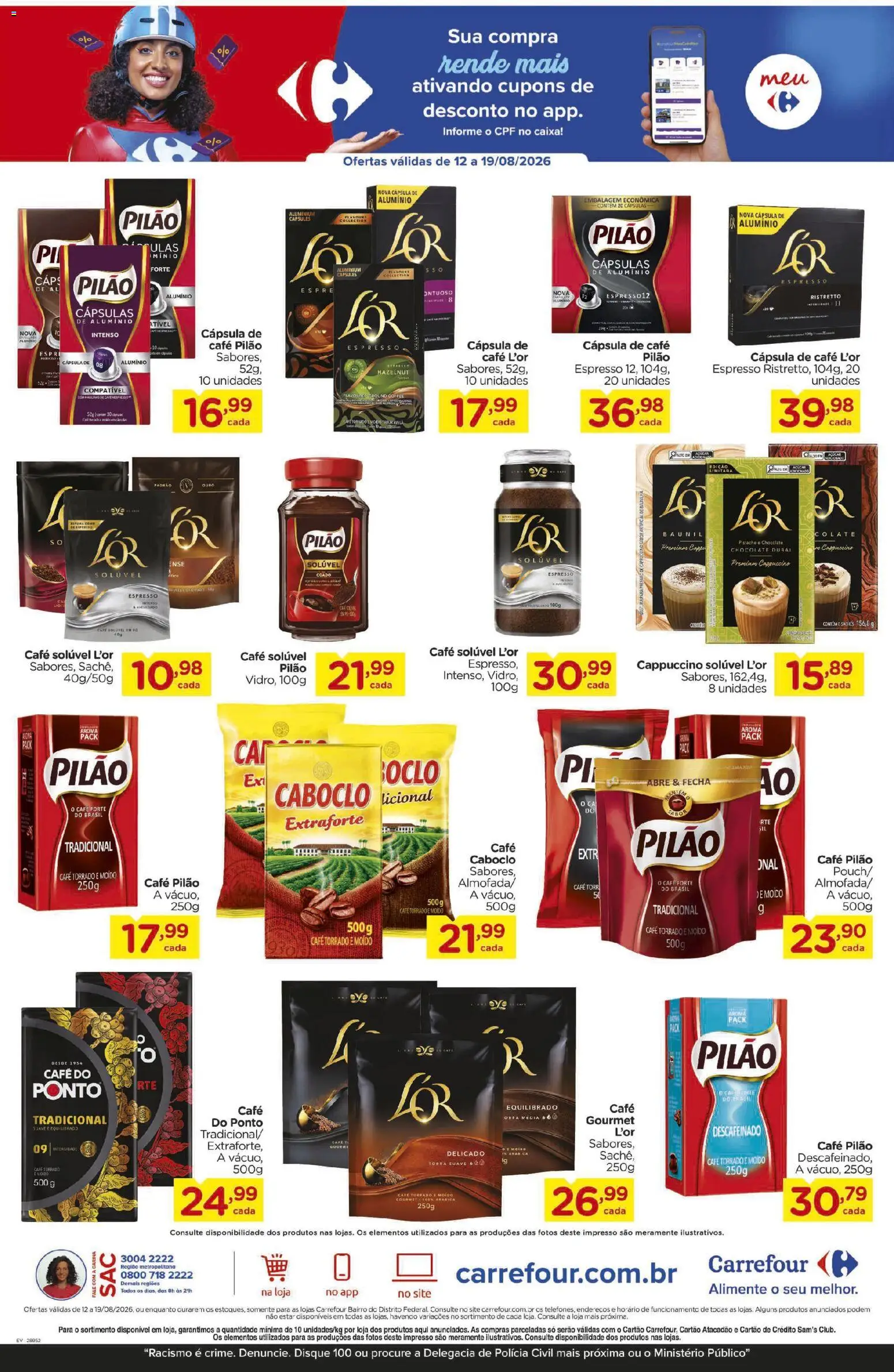Carrefour Bairro Folheto - válido de 12/08/2026 | Página: 2 | Produtos: Cápsula de café, Cappuccino, Café, Café pilão