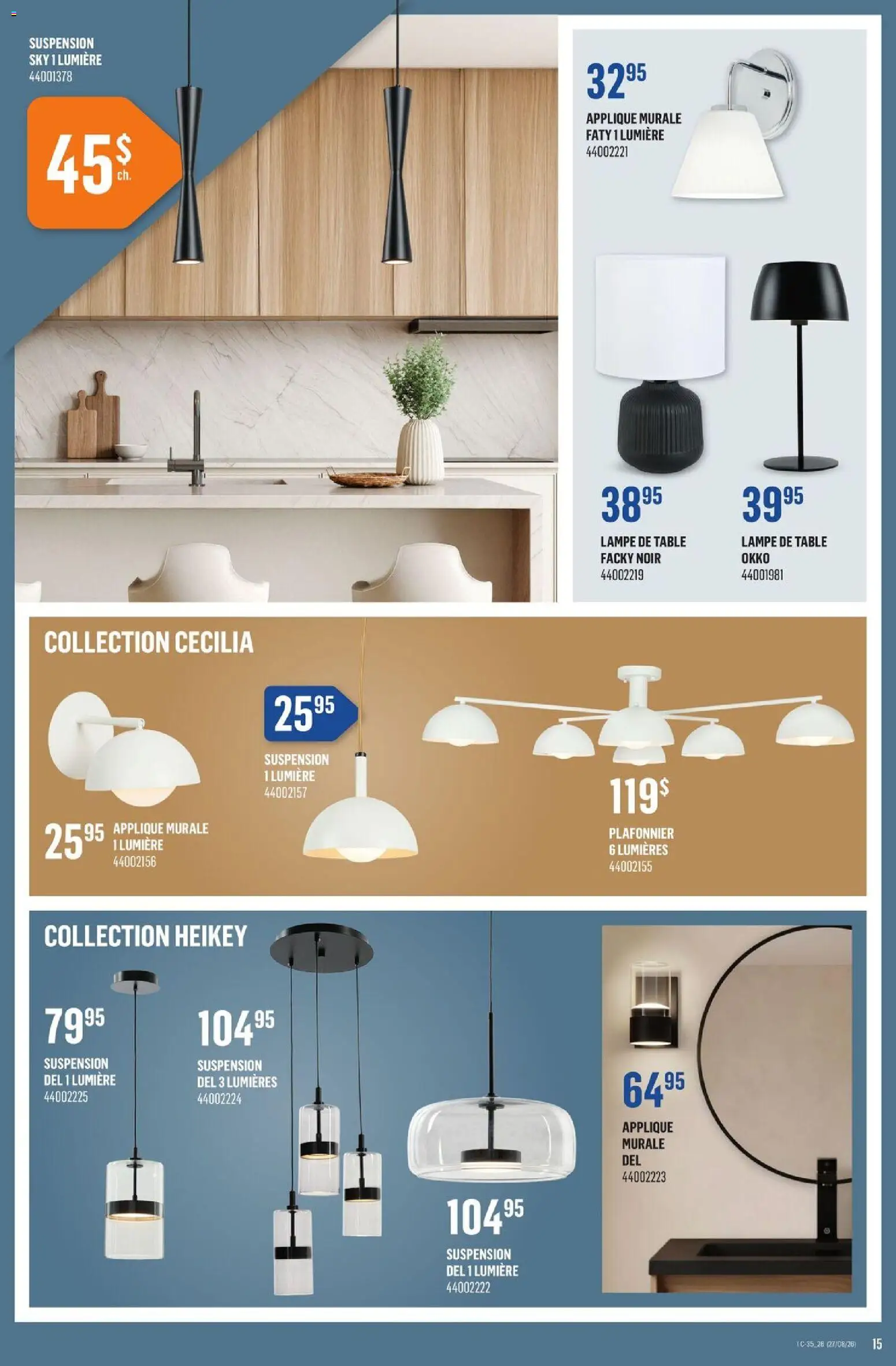 Canac flyer valid from Aug 27, 2026 | Page: 15 | Products: Table