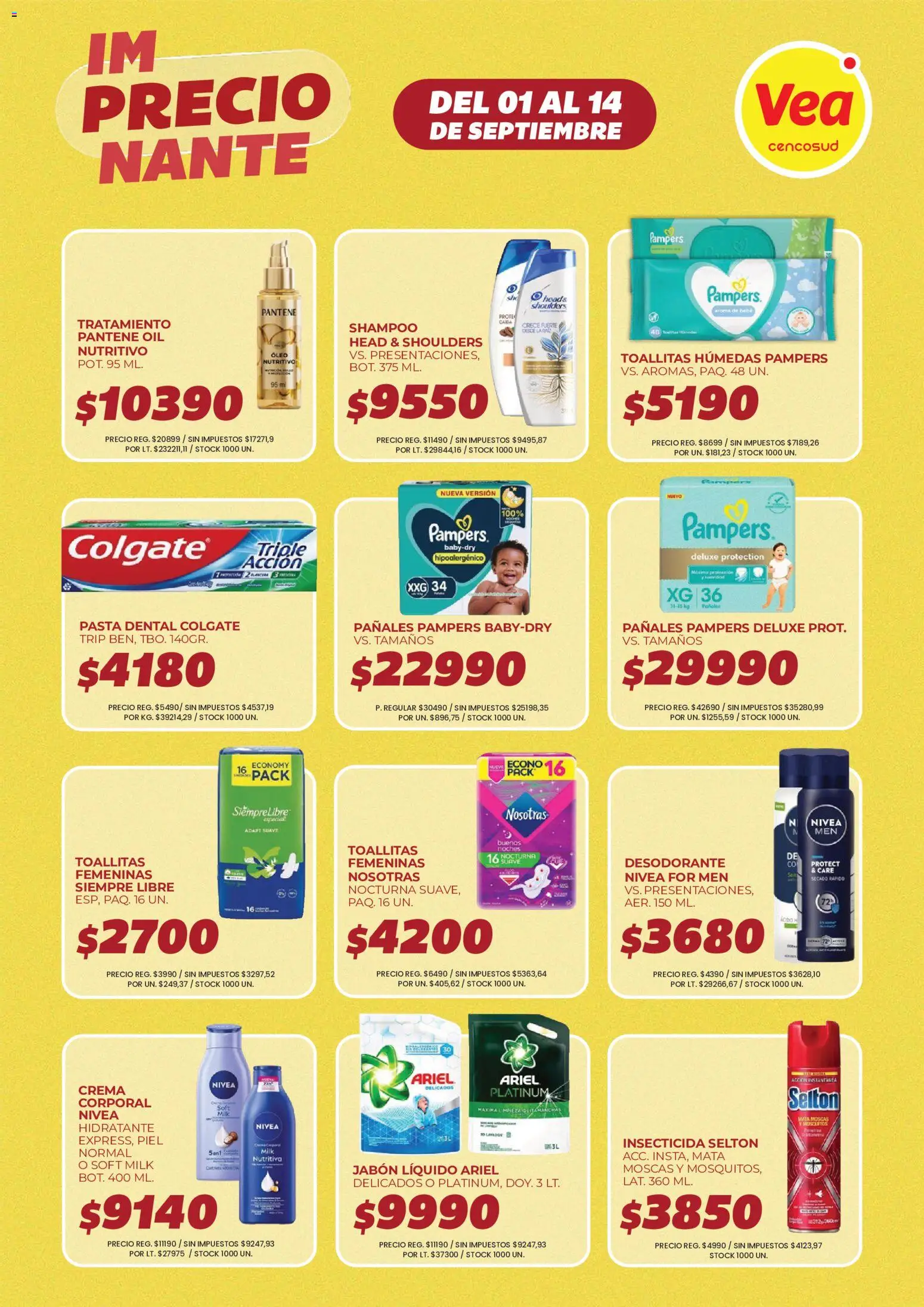Vea - VOLANTE IMPRECIONANTE CUYO │ válido desde el 01/09/2026 | Página: 12 | Productos: Toallitas húmedas, Jabón, Pasta, Toallitas femeninas