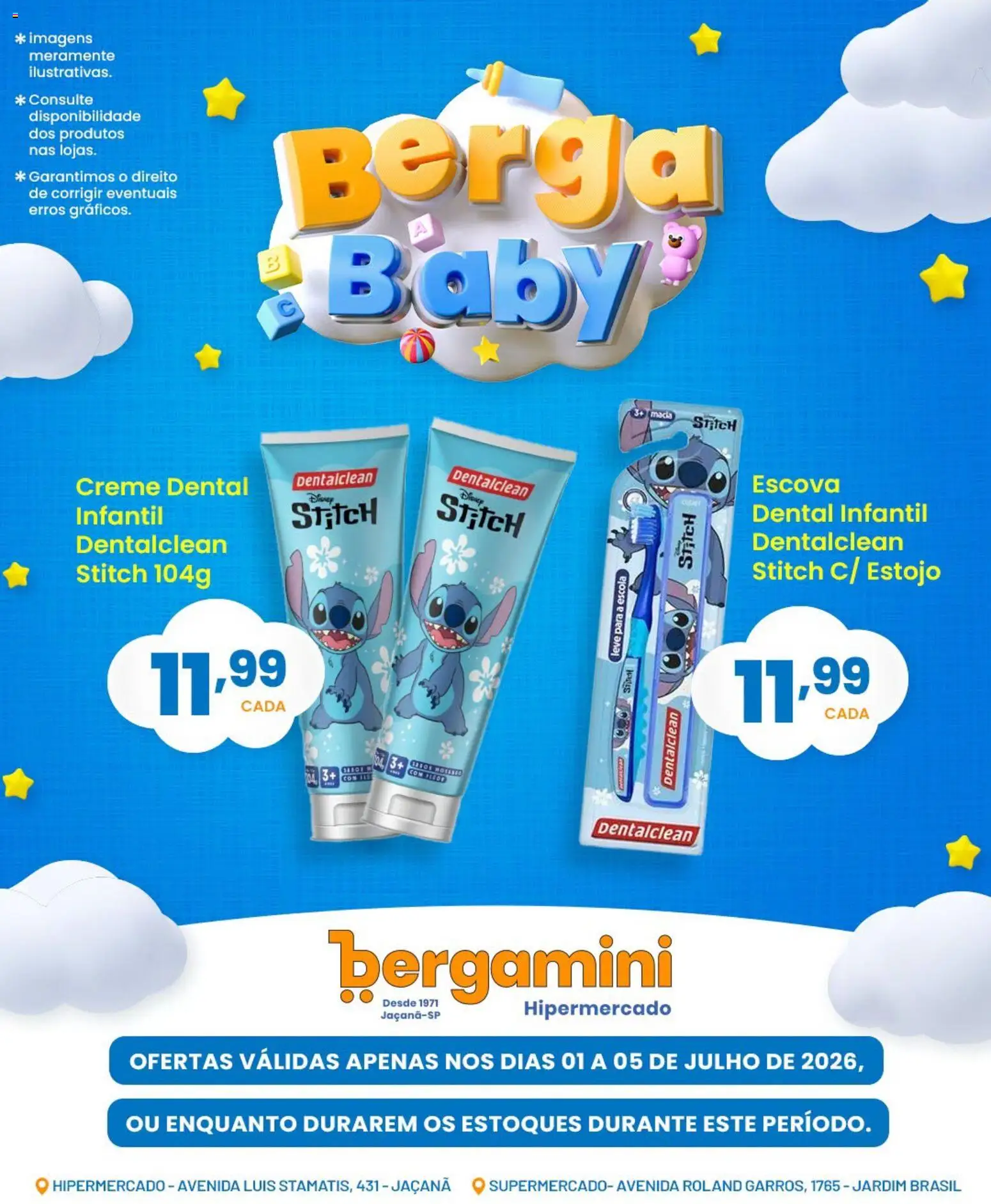 Supermercado Bergamini Folheto - válido de 01/07/2026 | Página: 4 | Produtos: Escova, Creme, Creme dental